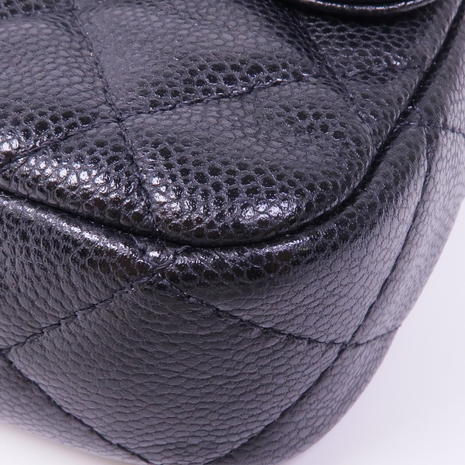 CHANEL 牛皮皮革Chain Shoulder金扣鏈帶肩背袋