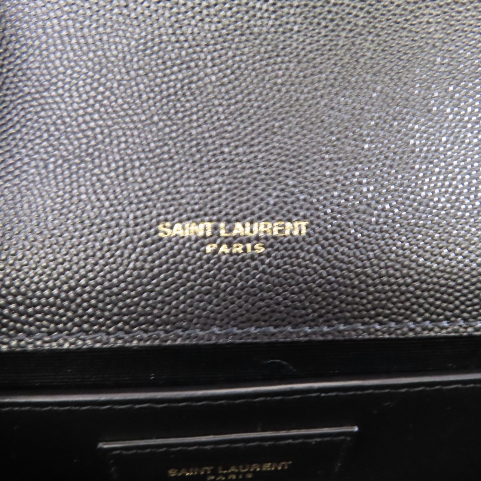 SAINT LAURENT 牛皮皮革Kate金扣鏈帶肩背袋黑色