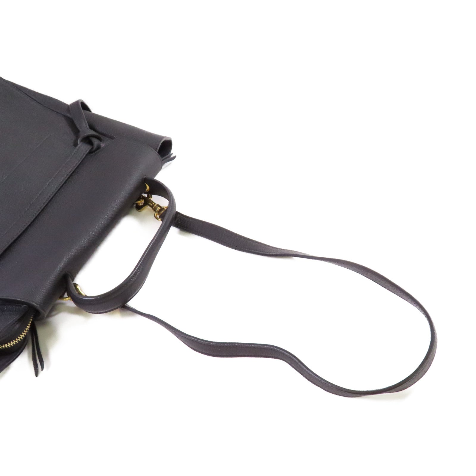 CELINE 牛皮皮革Belt Bag金扣手挽肩背兩用袋黑色