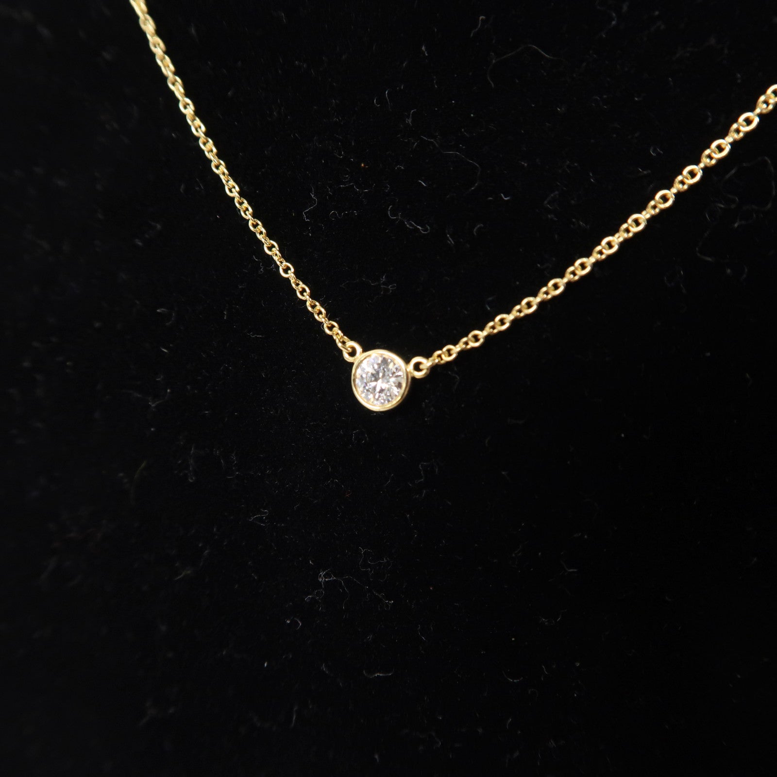 TIFFANY＆CO 18K黃金Elsa Peretti Necklace項鍊金色