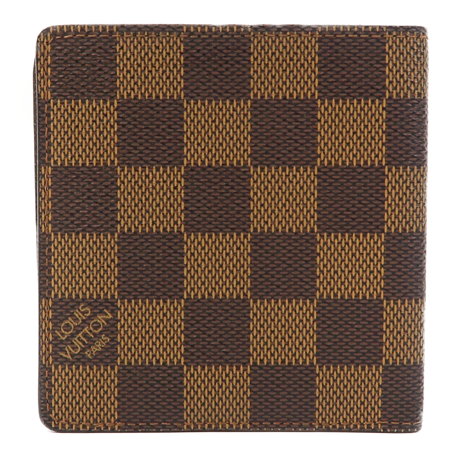 LOUIS VUITTON Damier Ebene Fold Wallet錢包啡色