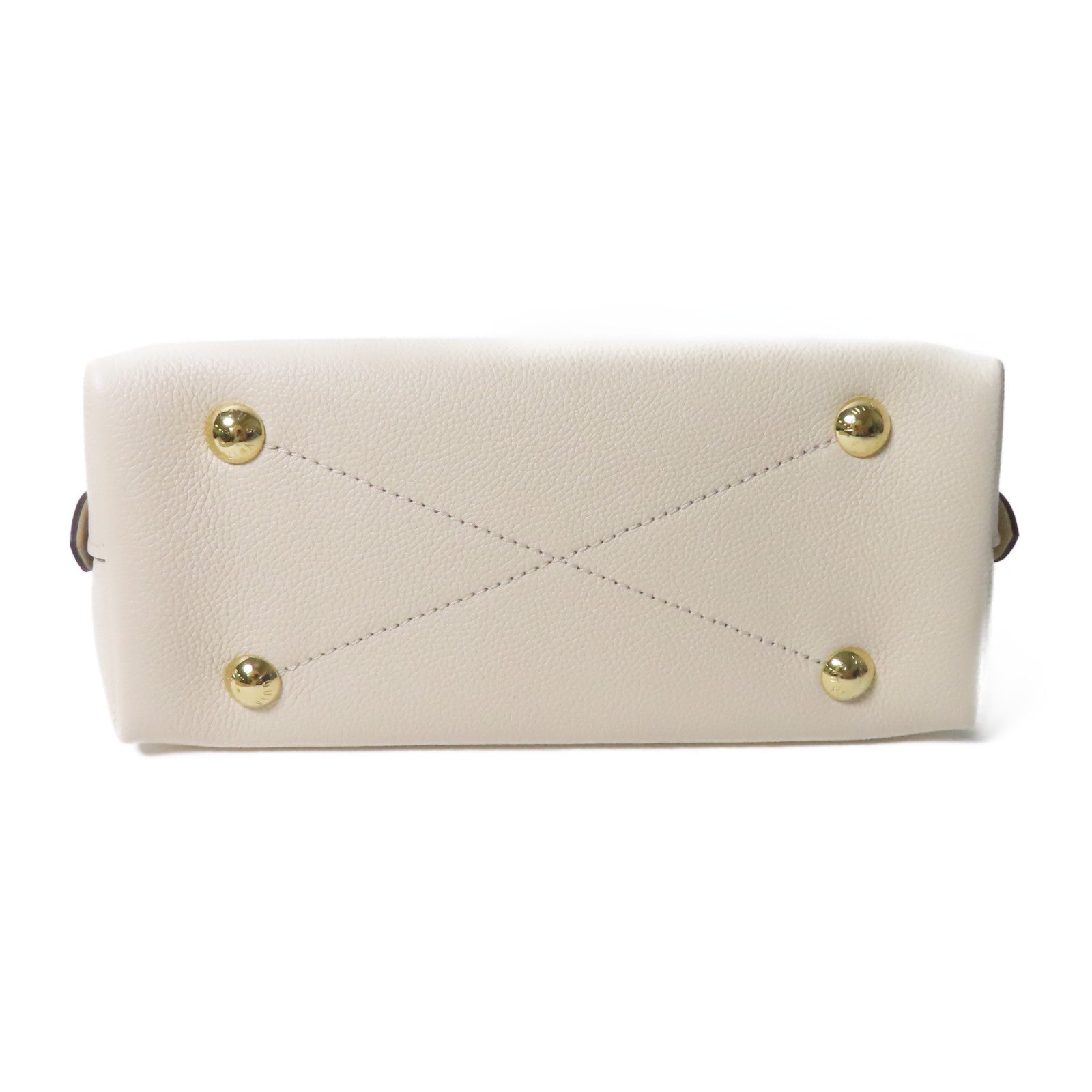 LOUIS VUITTON Monogram Empreinte Neo Alma BB金扣手挽肩背兩用袋米色