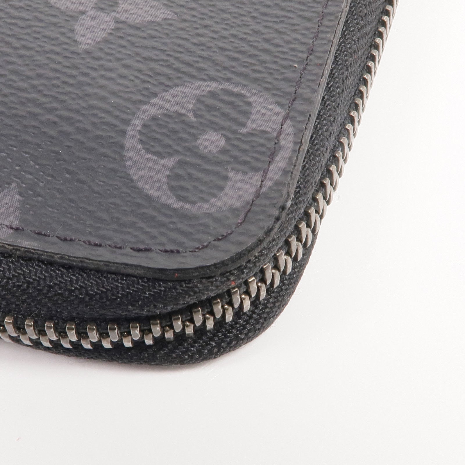 LOUIS VUITTON Monogram Eclipse Zippy Wallet Vertical銀扣長錢包