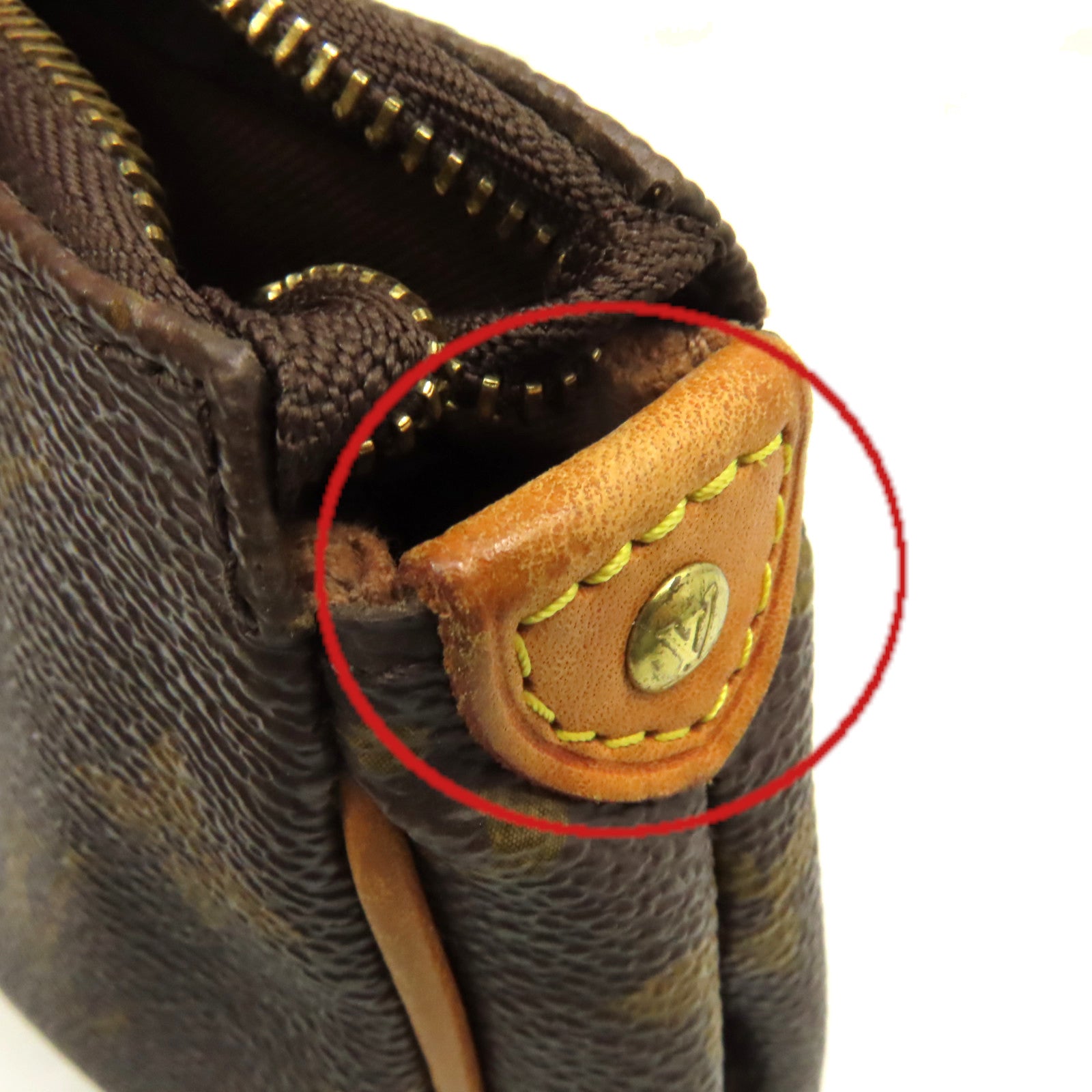 LOUIS VUITTON Monogram Eva Shoulder Bag金扣手挽袋啡色