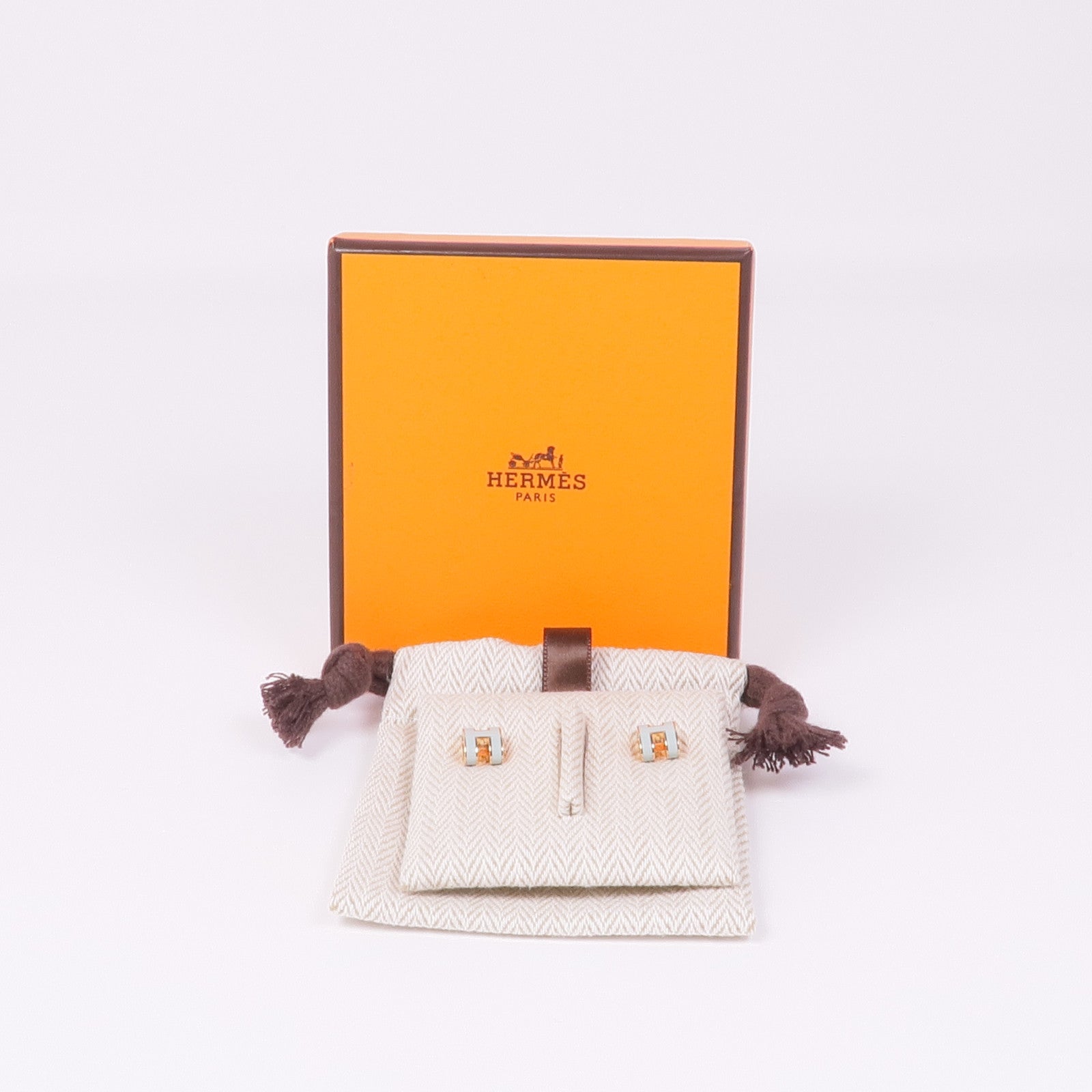 HERMES 金屬Mini Pop H耳環