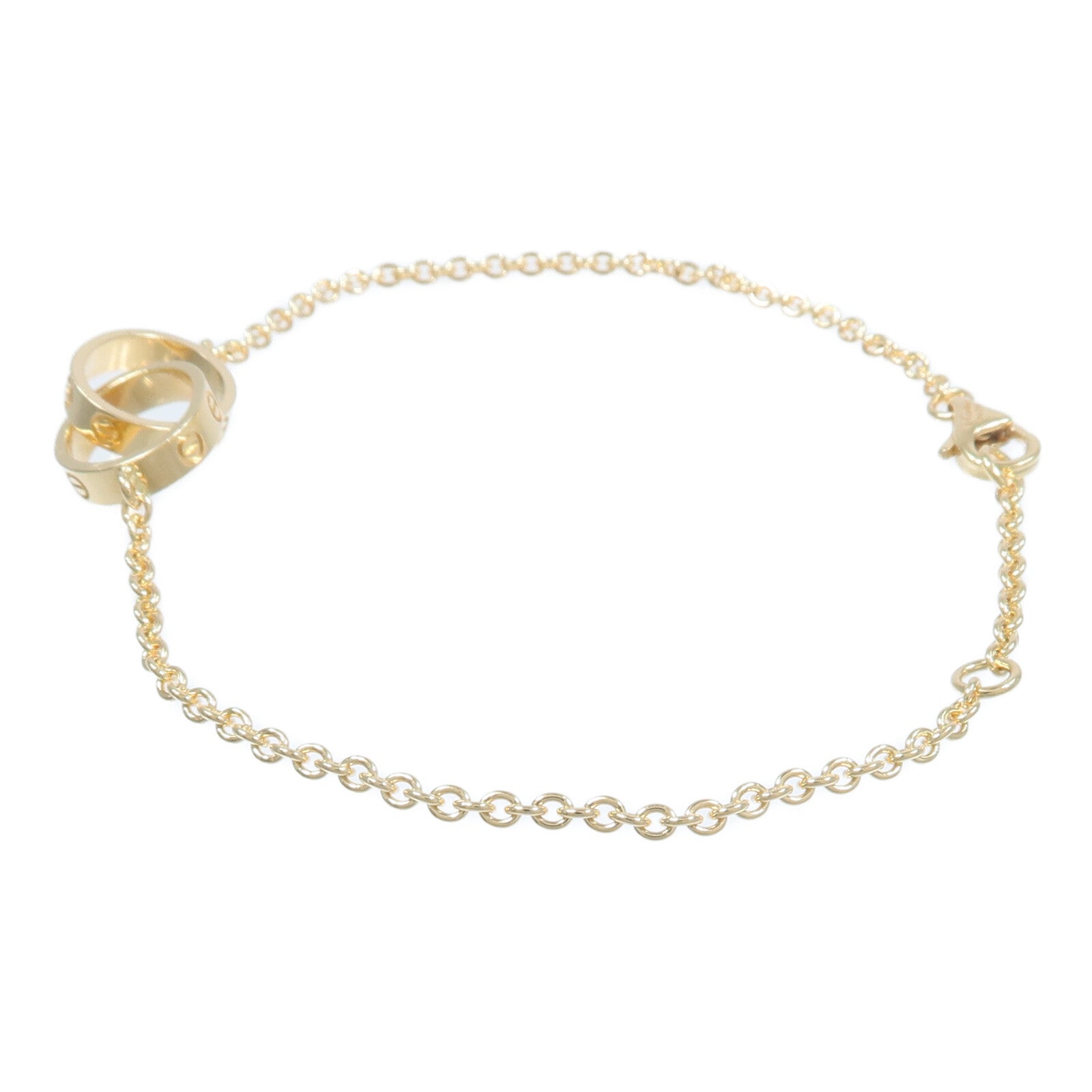 CARTIER 18K黃金Love Bracelet On Chain手鏈