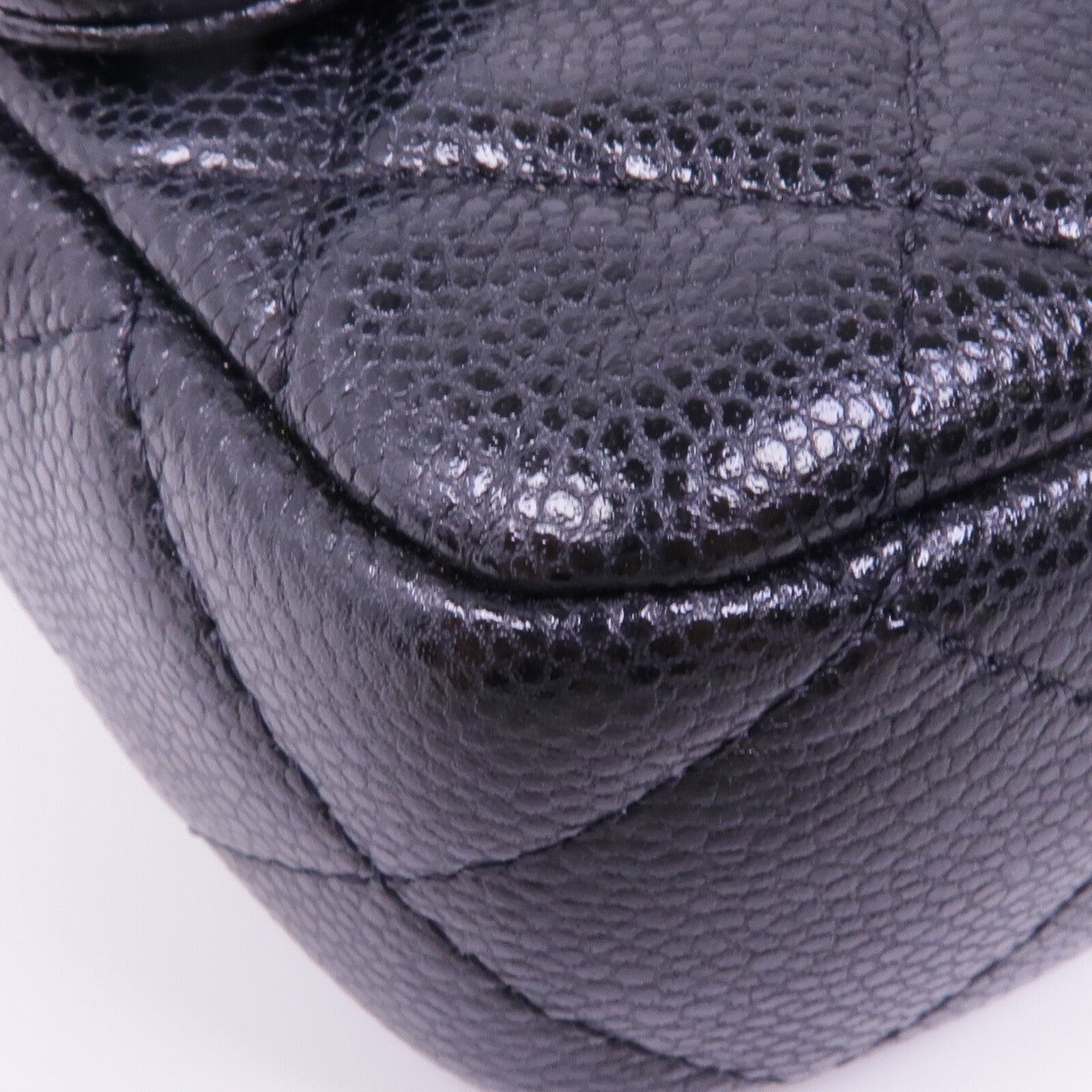 CHANEL 牛皮皮革Chain Shoulder金扣鏈帶肩背袋