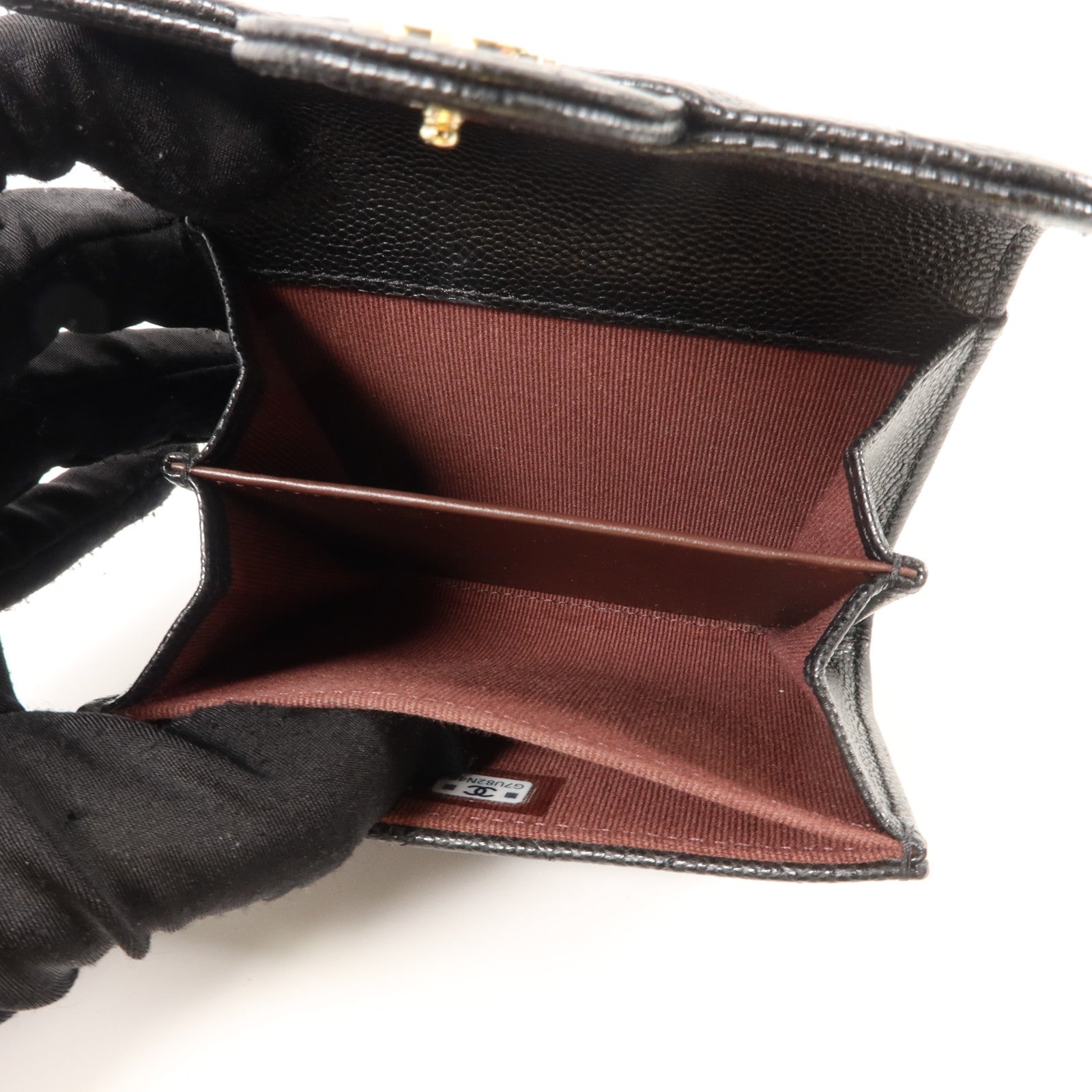 CHANEL 牛皮皮革Classic Small Flap Wallet金扣卡片套