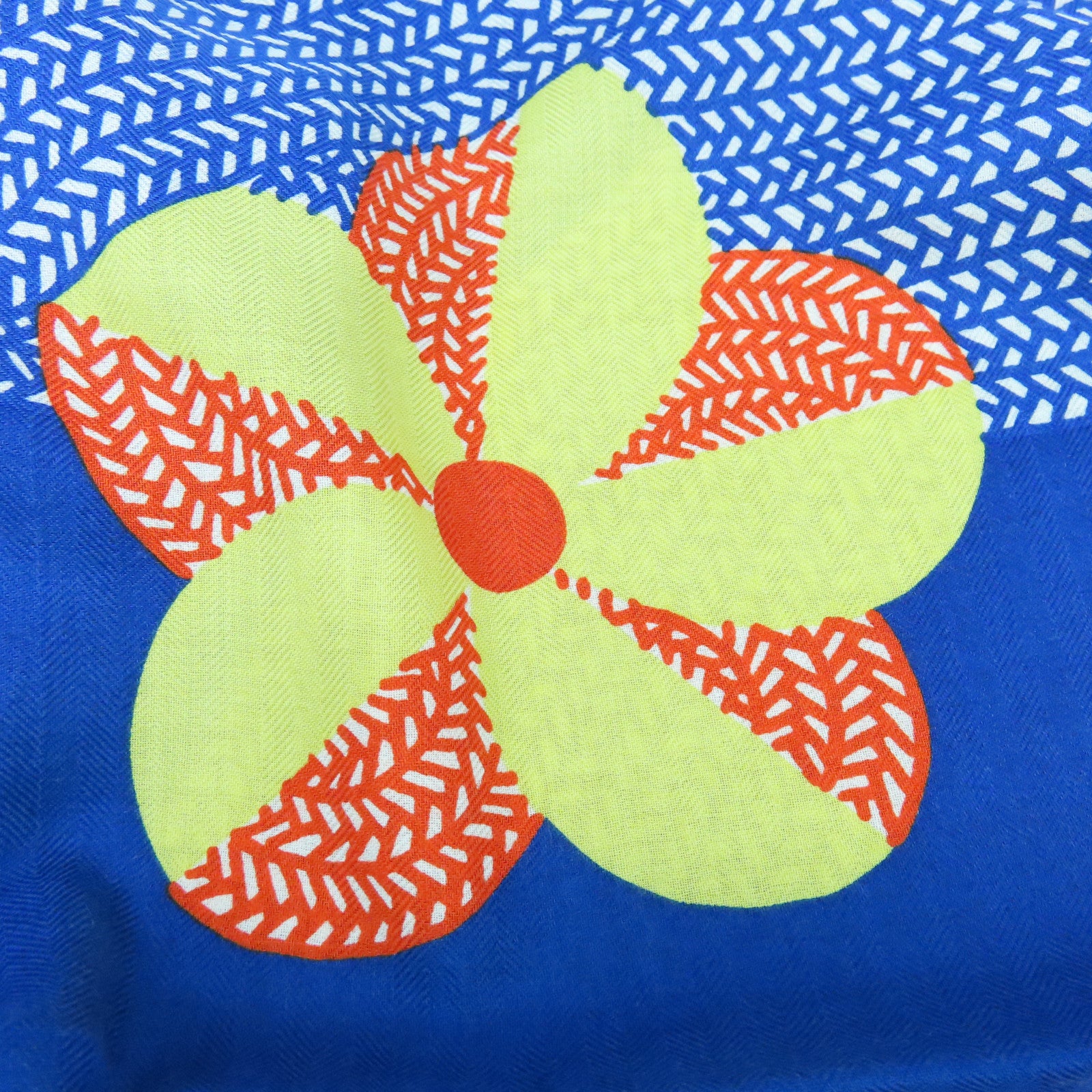 HERMES 【激減優惠】絲質羊絨Mon Premier Galop Shawl 140絲巾彩色/藍色