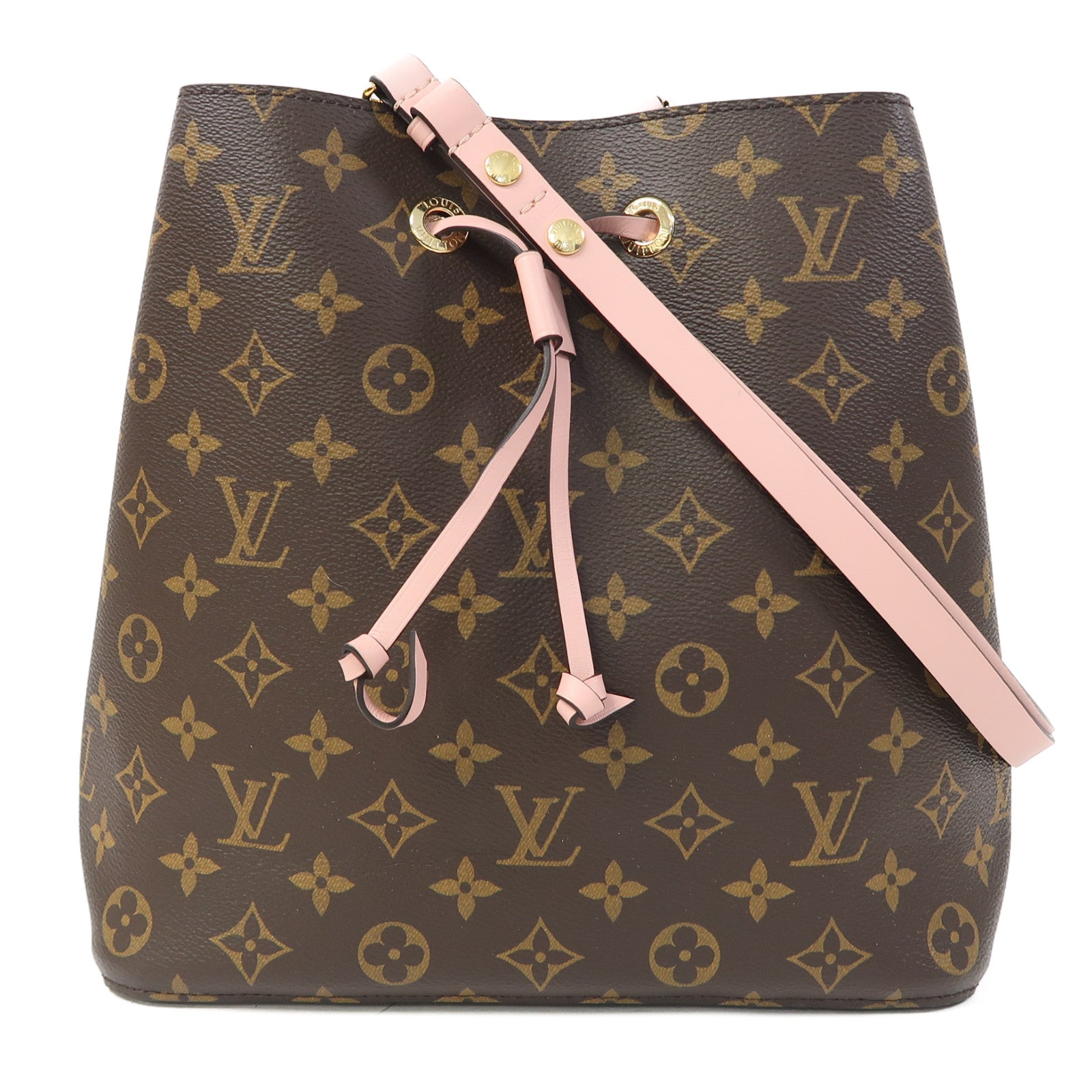 LOUIS VUITTON Monogram Neo Noe MM金扣肩背袋啡色
