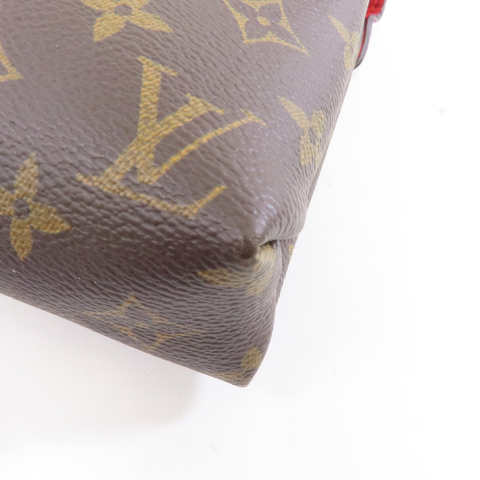 LOUIS VUITTON Monogram Locky BB金扣手挽肩背兩用袋啡色/紅色