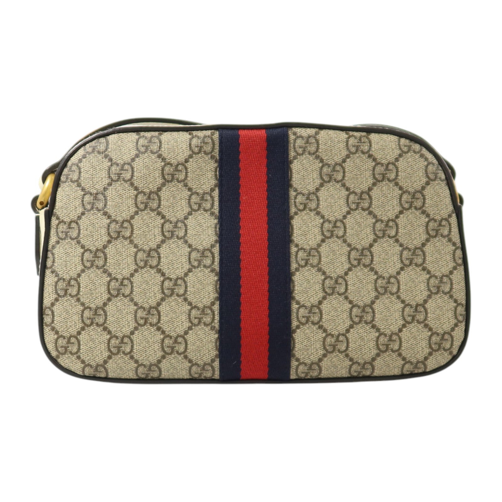 GUCCI 塗層帆布/牛皮皮革Oplidia Camera Bag金扣肩背袋