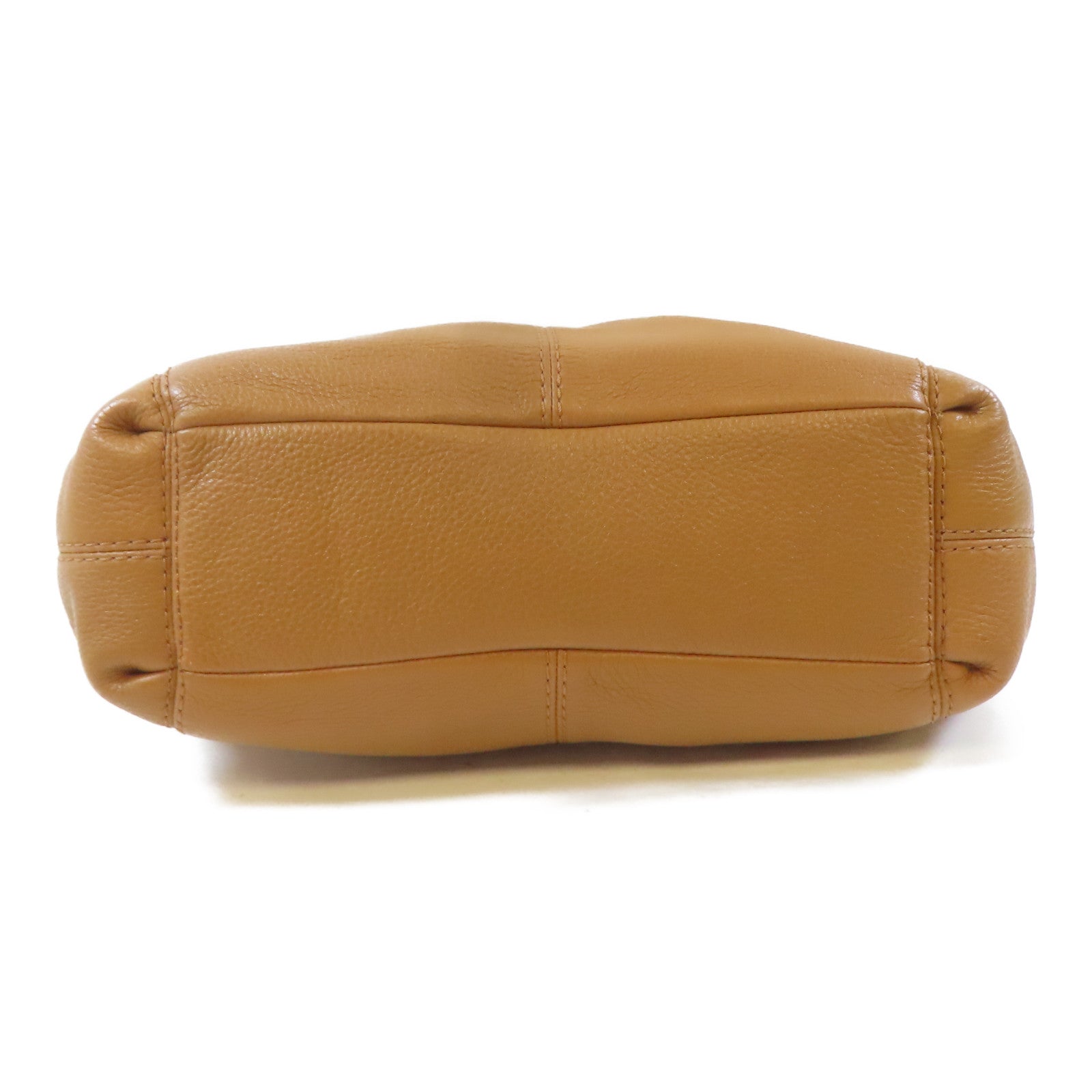 COACH 牛皮皮革Lexy Shoulder Bag金扣手挽肩背兩用袋啡色