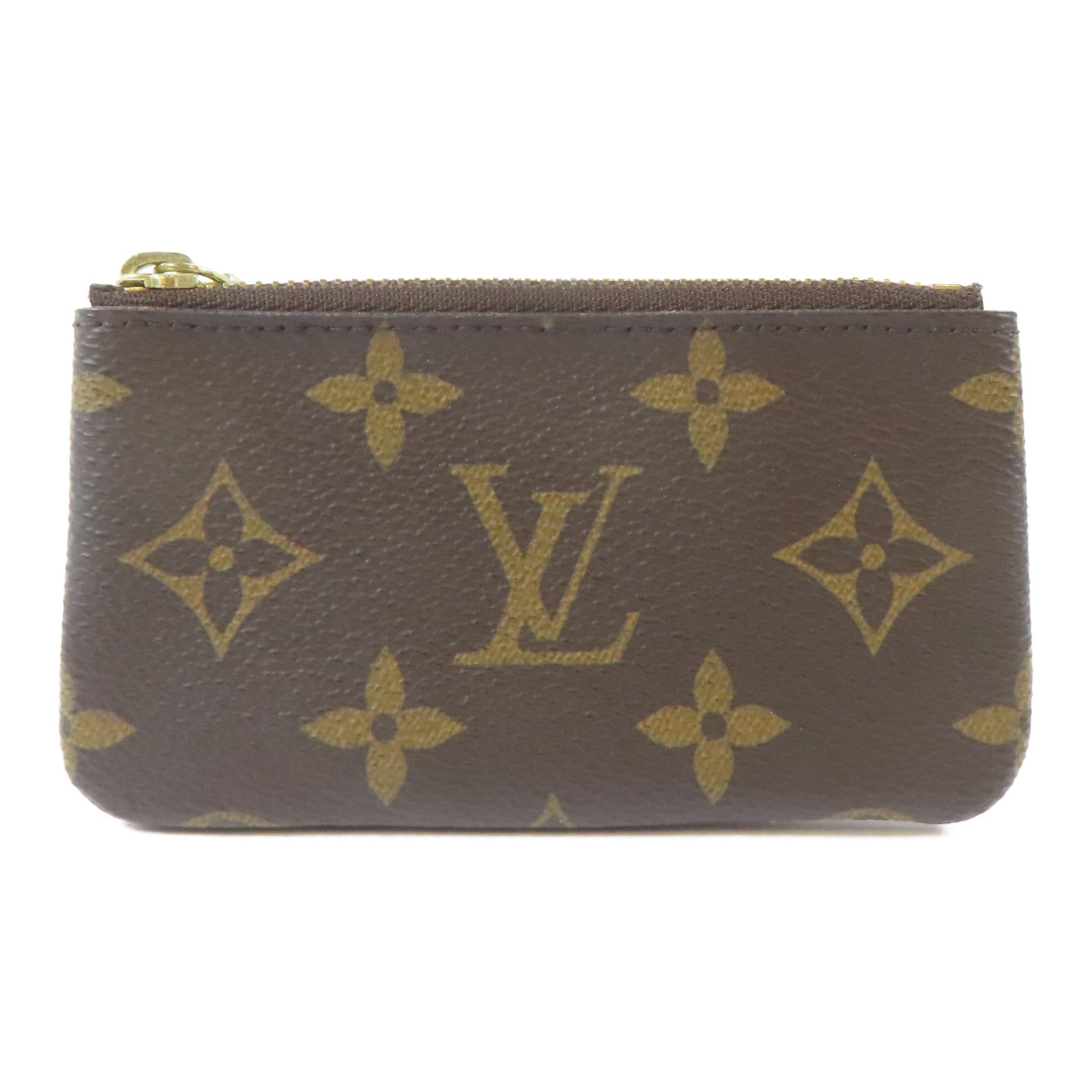 LOUIS VUITTON Monogram Coin Case金扣零錢包啡色