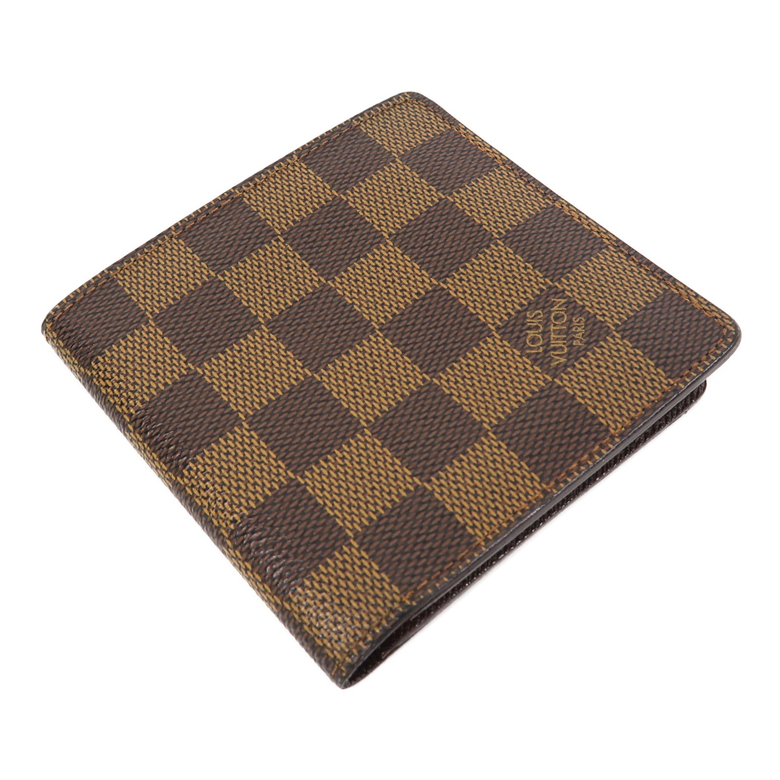 LOUIS VUITTON Damier Ebene Fold Wallet錢包啡色
