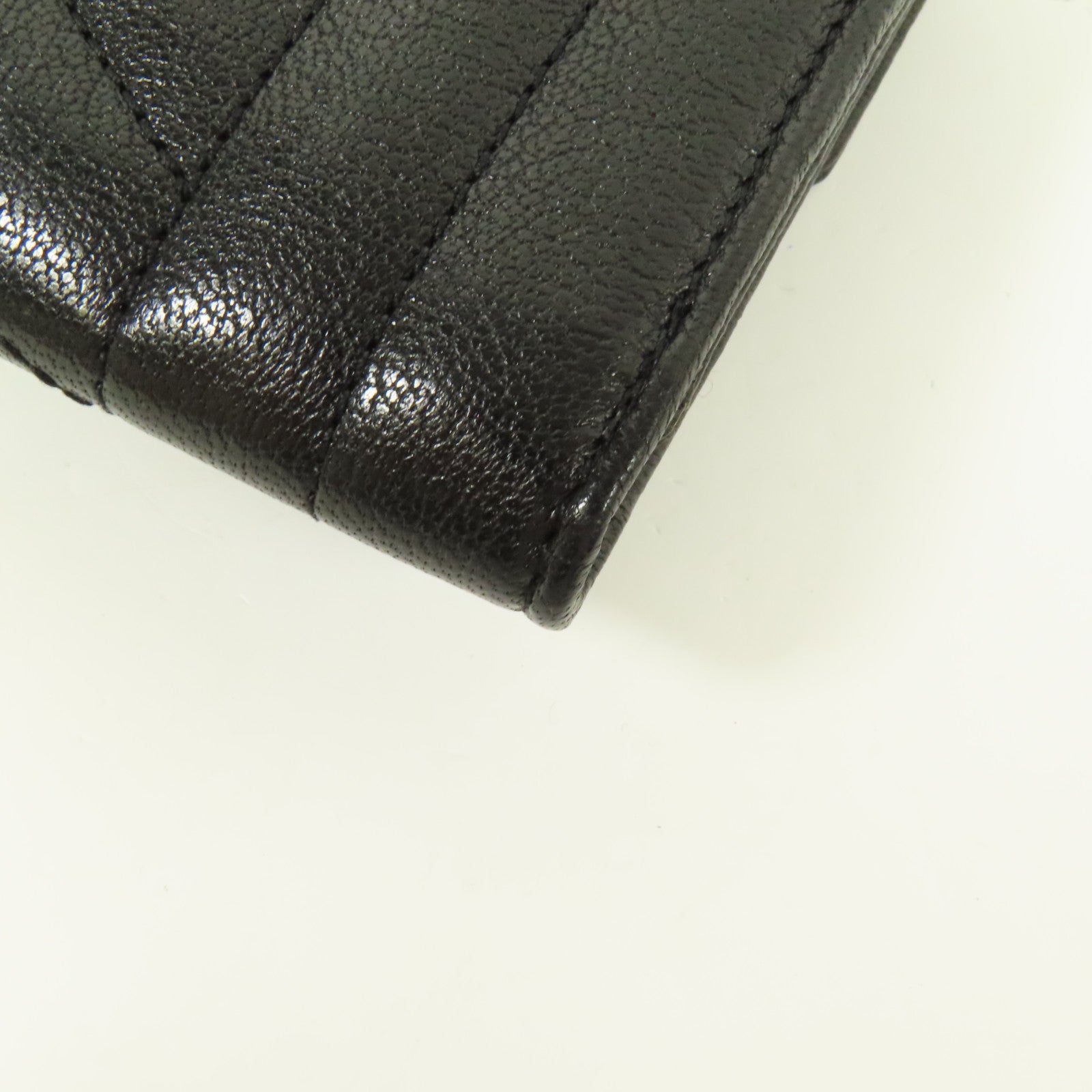 YVES SAINT LAURENT 牛皮皮革Bifold Wallet銀扣錢包