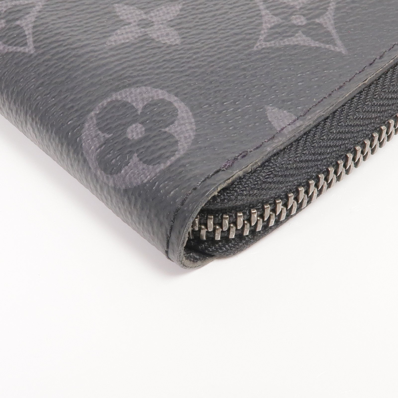 LOUIS VUITTON Monogram Eclipse Zippy Wallet Vertical銀扣長錢包
