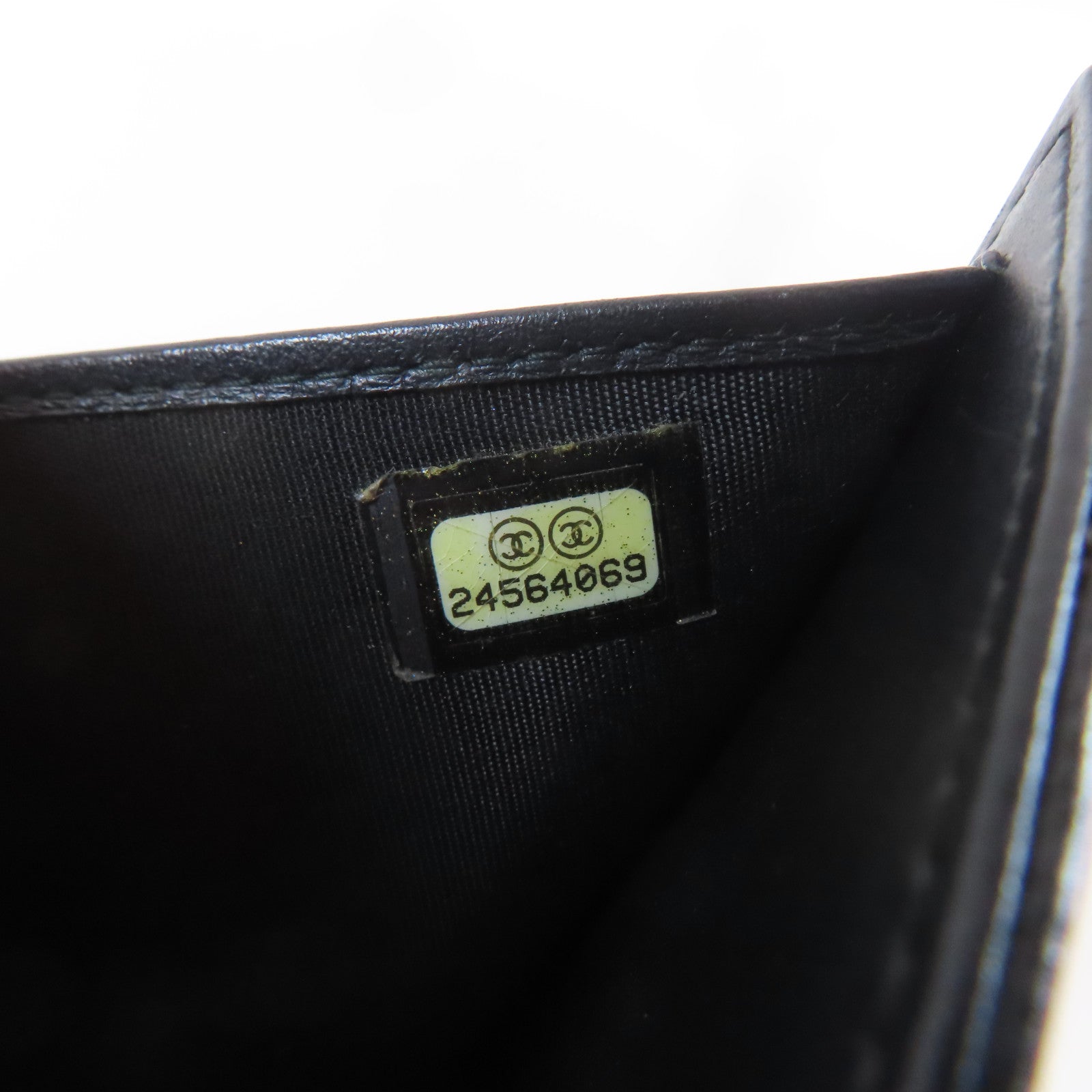 CHANEL 斜紋Caviar皮革Boy Wallet錢包黑色