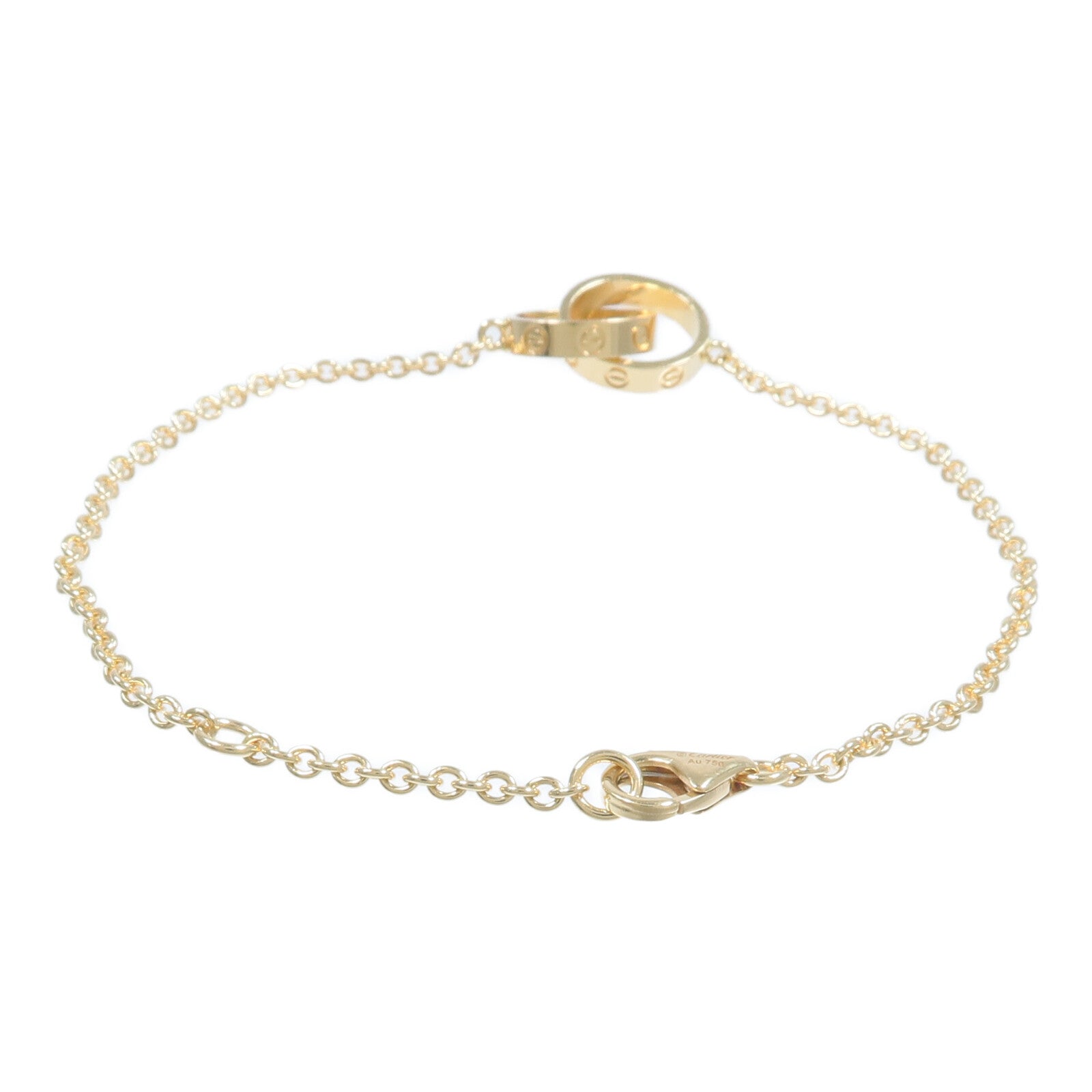 CARTIER 18K黃金Love Bracelet On Chain手鏈