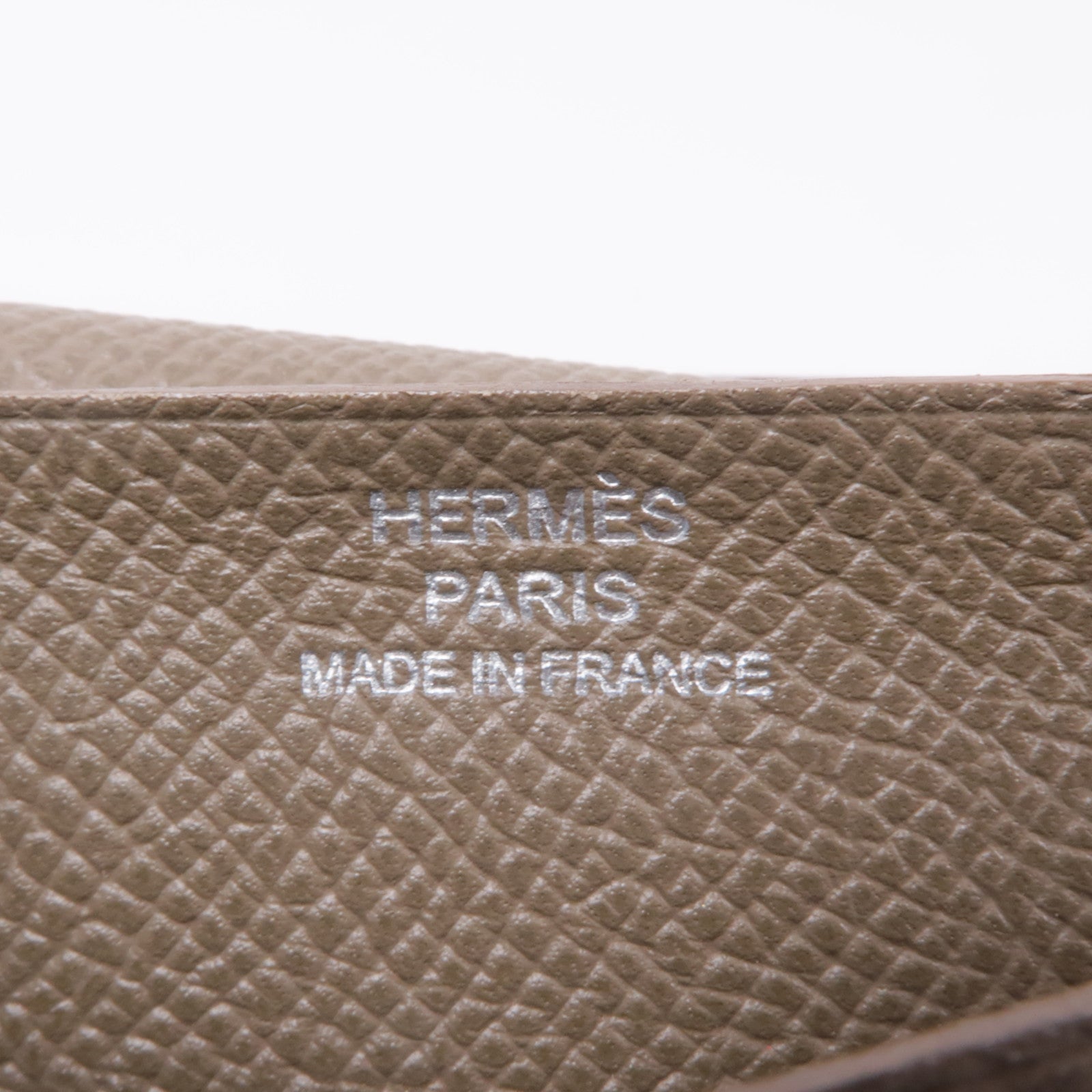 HERMES Epsom皮革Bearn Tri-fold Long Wallet銀扣長錢包