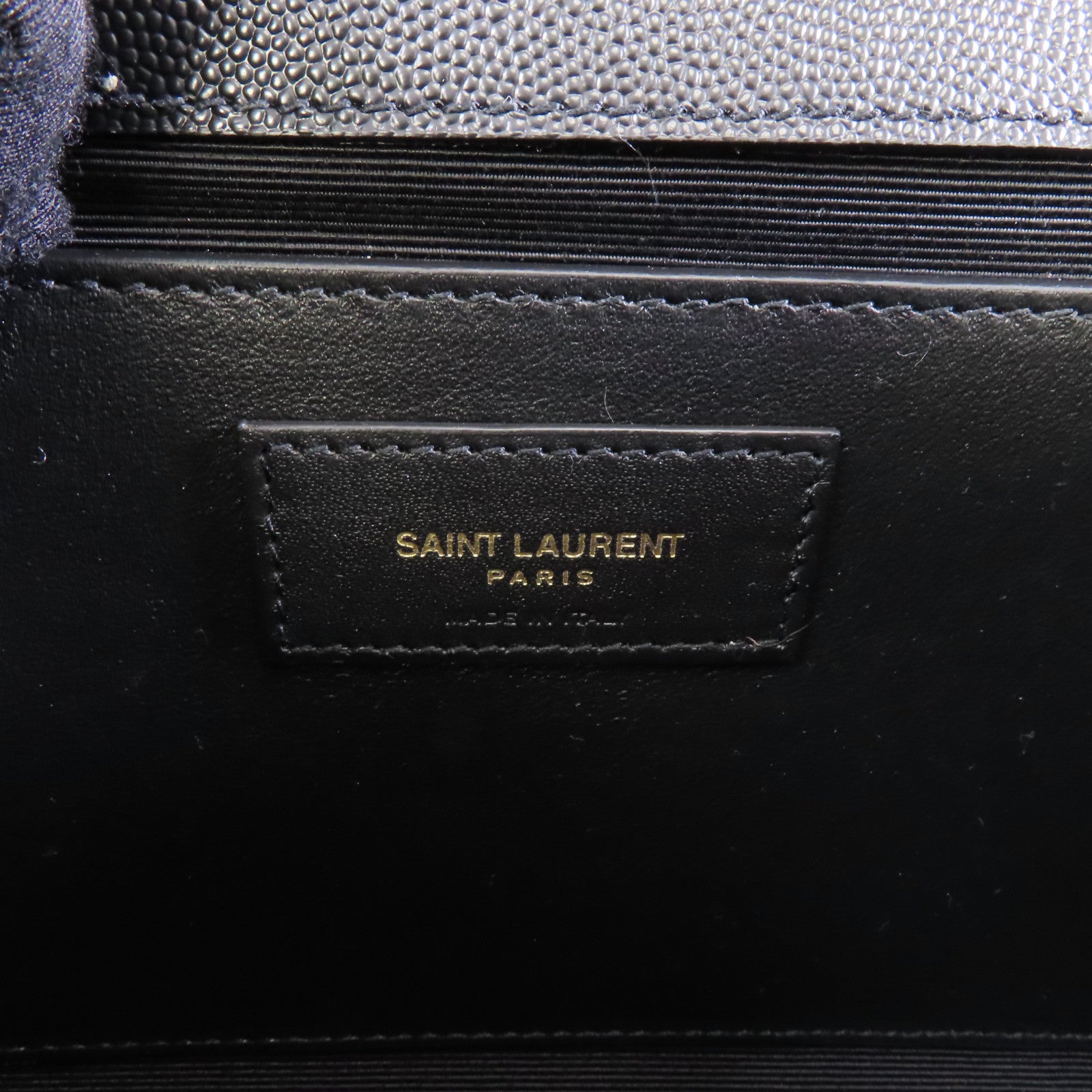 SAINT LAURENT 牛皮皮革Kate金扣鏈帶肩背袋黑色