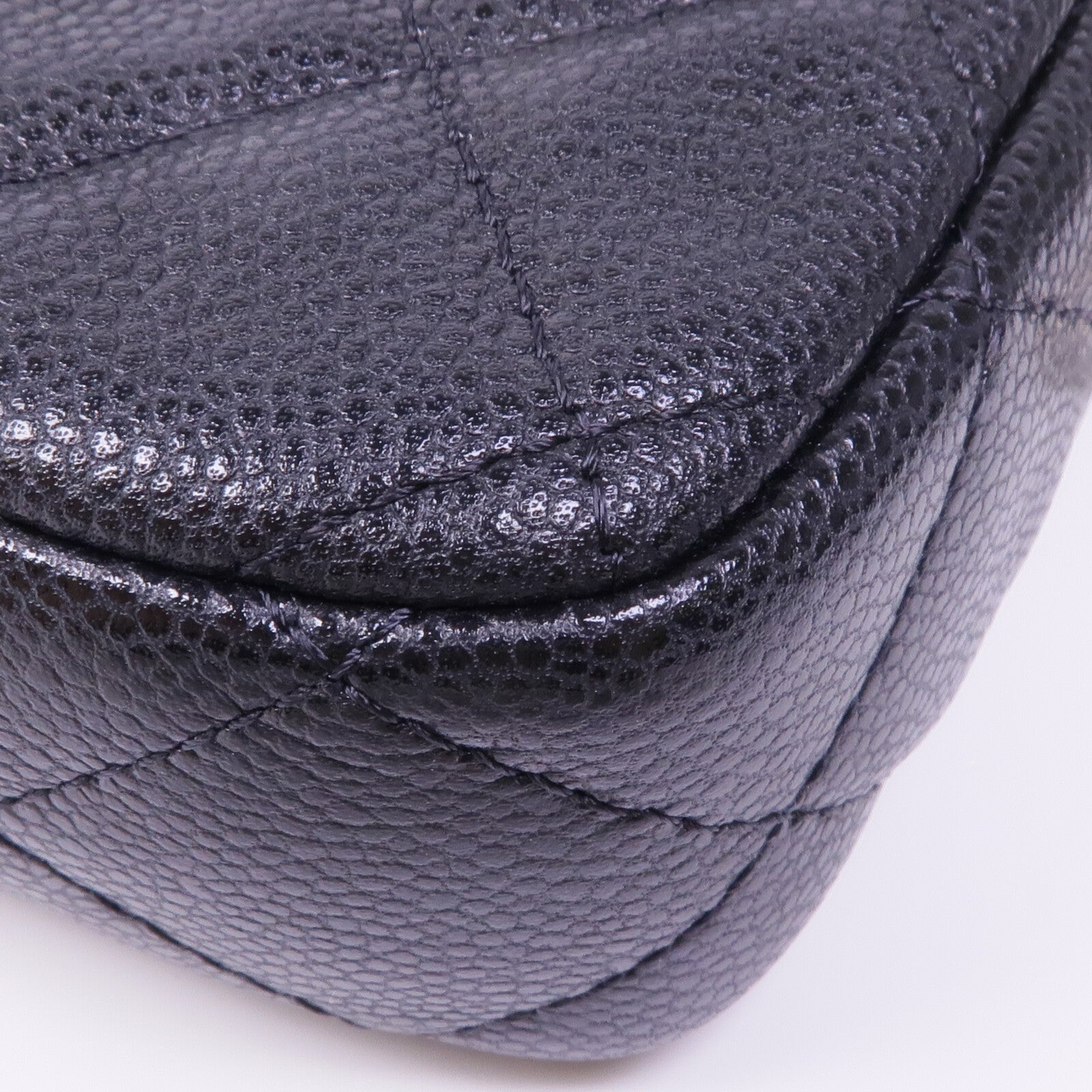 CHANEL 牛皮皮革Chain Shoulder金扣鏈帶肩背袋