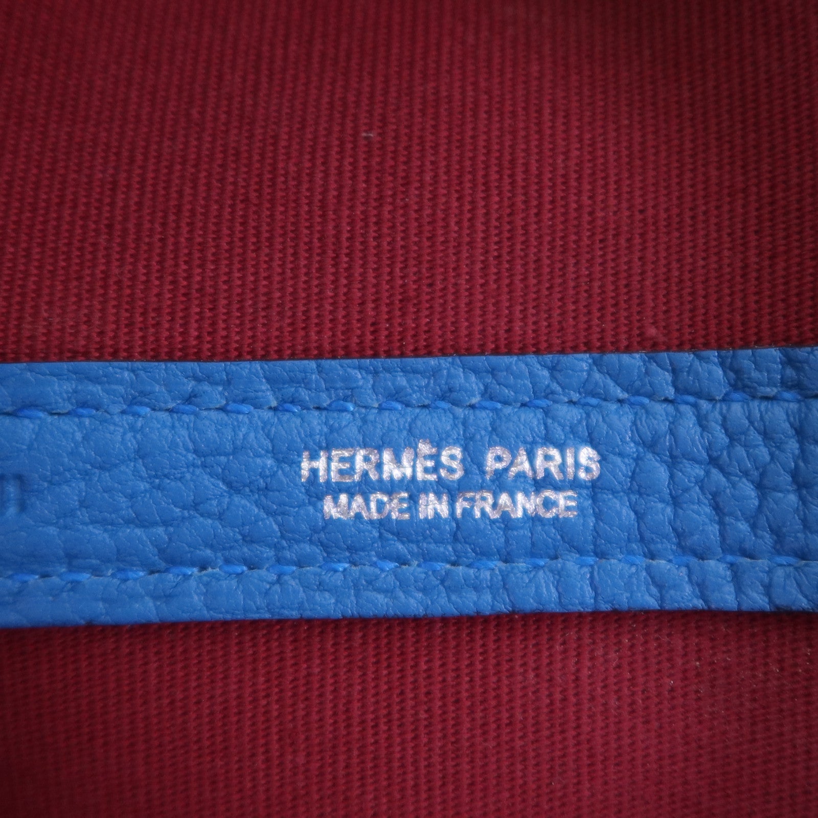 HERMES 帆布/牛皮皮革Garden File PM銀扣手挽肩背兩用袋