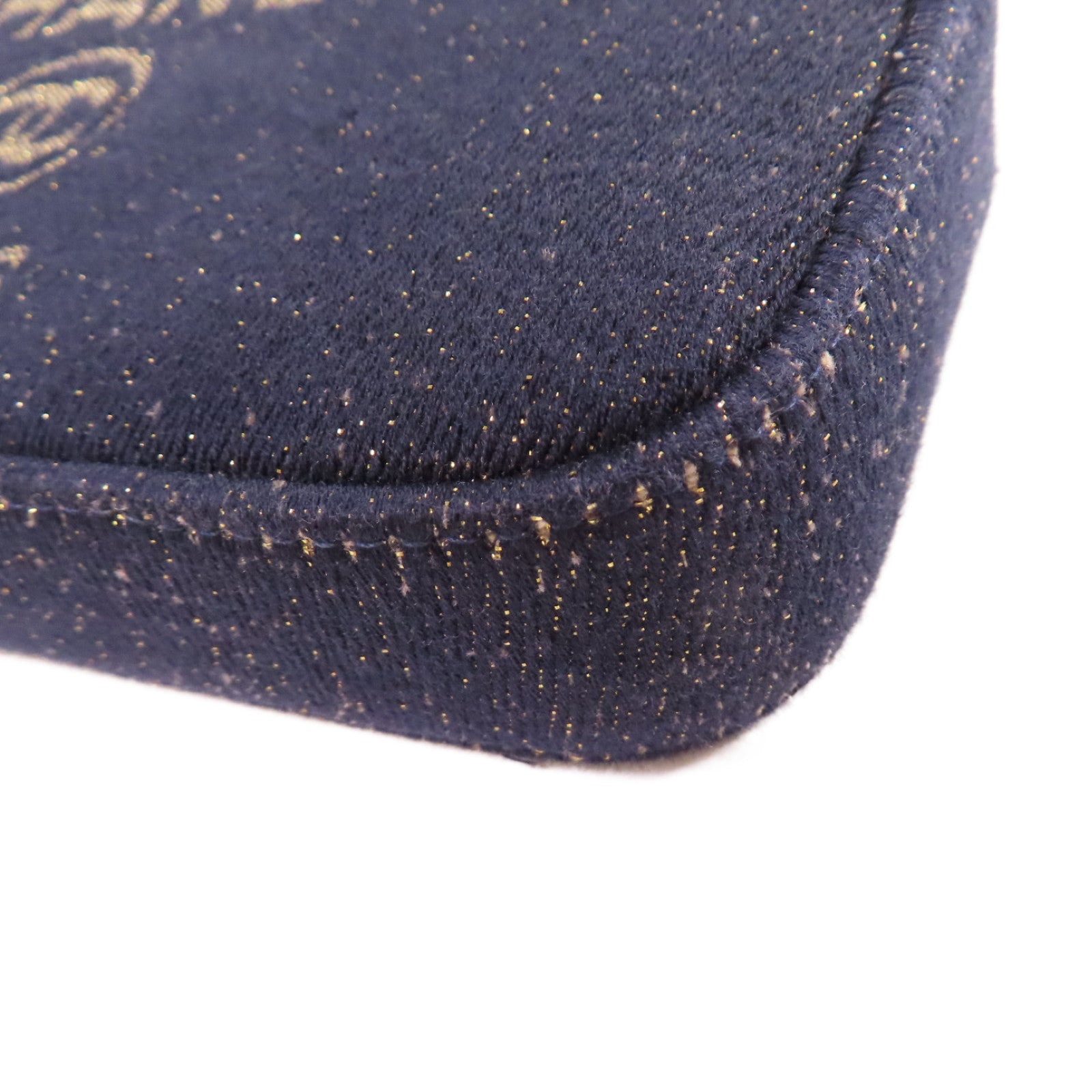 CHANEL 帆布WOC Wallet On Chain Shoulder Bag金扣鏈帶肩背袋深藍色
