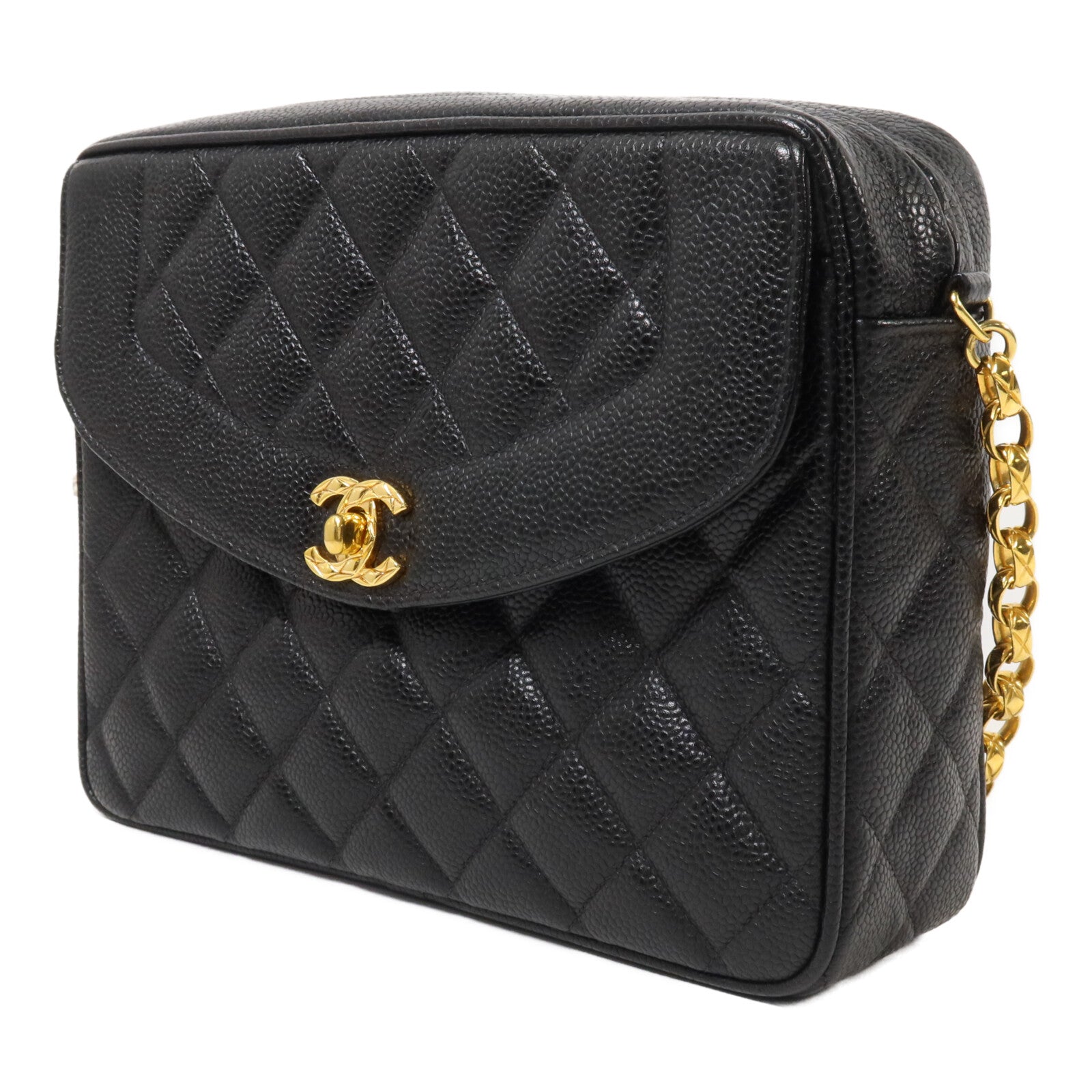 CHANEL 牛皮皮革Vintage Chain Shoulder鏈帶肩背袋