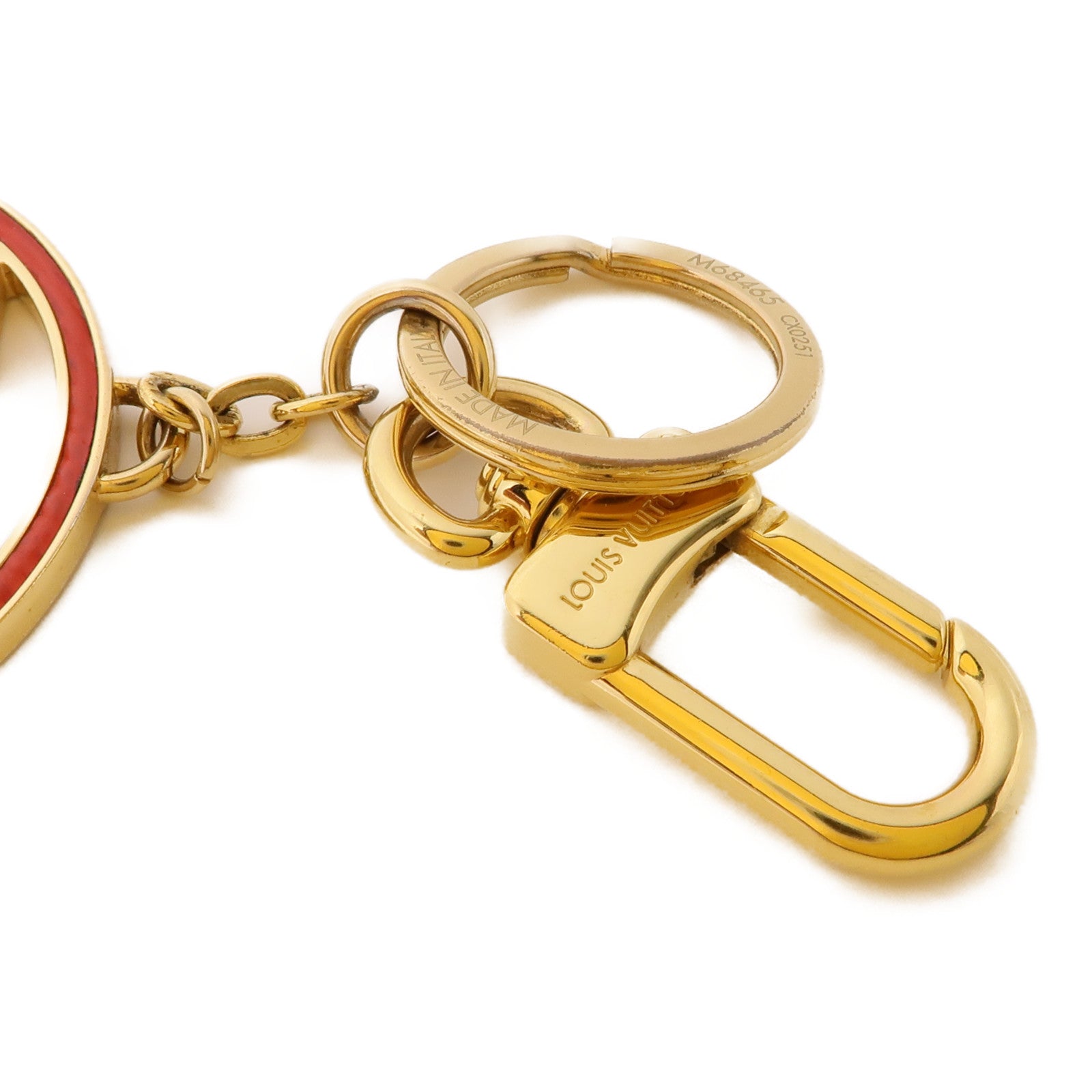 LOUIS VUITTON 金屬Key Ring Charm鑰匙圈金色/紅色/粉紅色