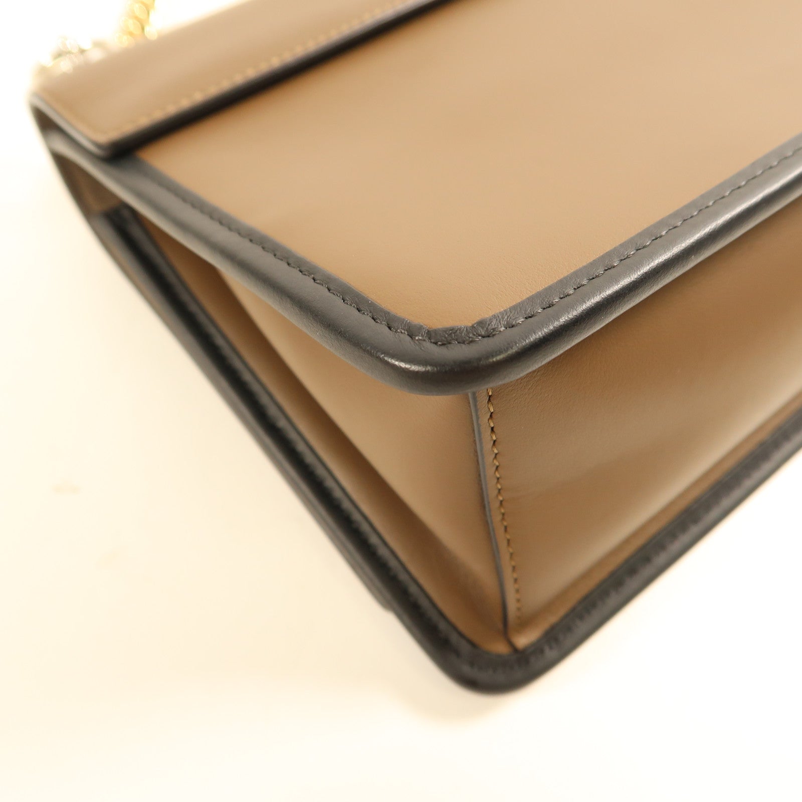 FENDI GHW Shoulder Bag 8BT286 Calfskin Leather Brown