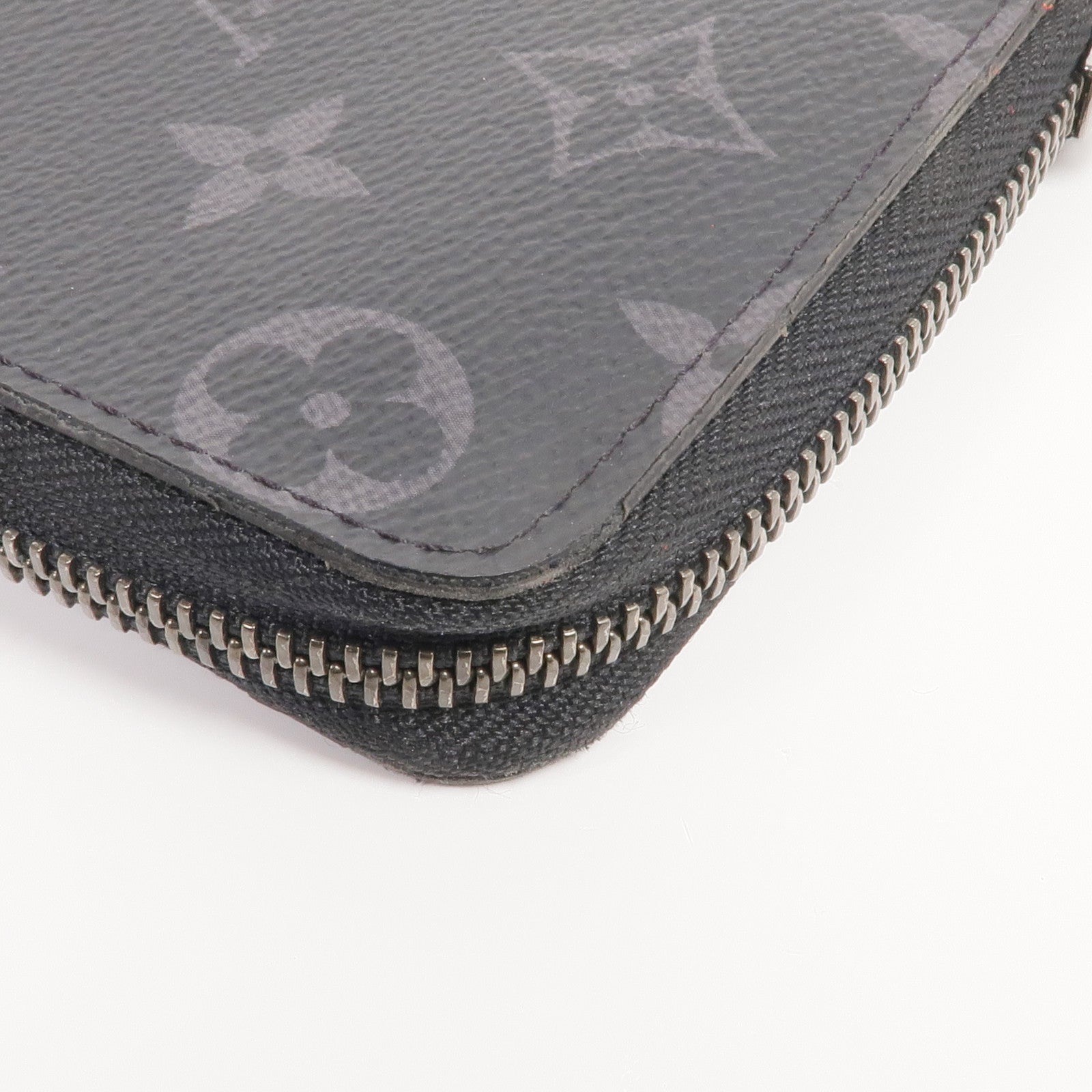 LOUIS VUITTON Monogram Eclipse Zippy Wallet Vertical銀扣長錢包