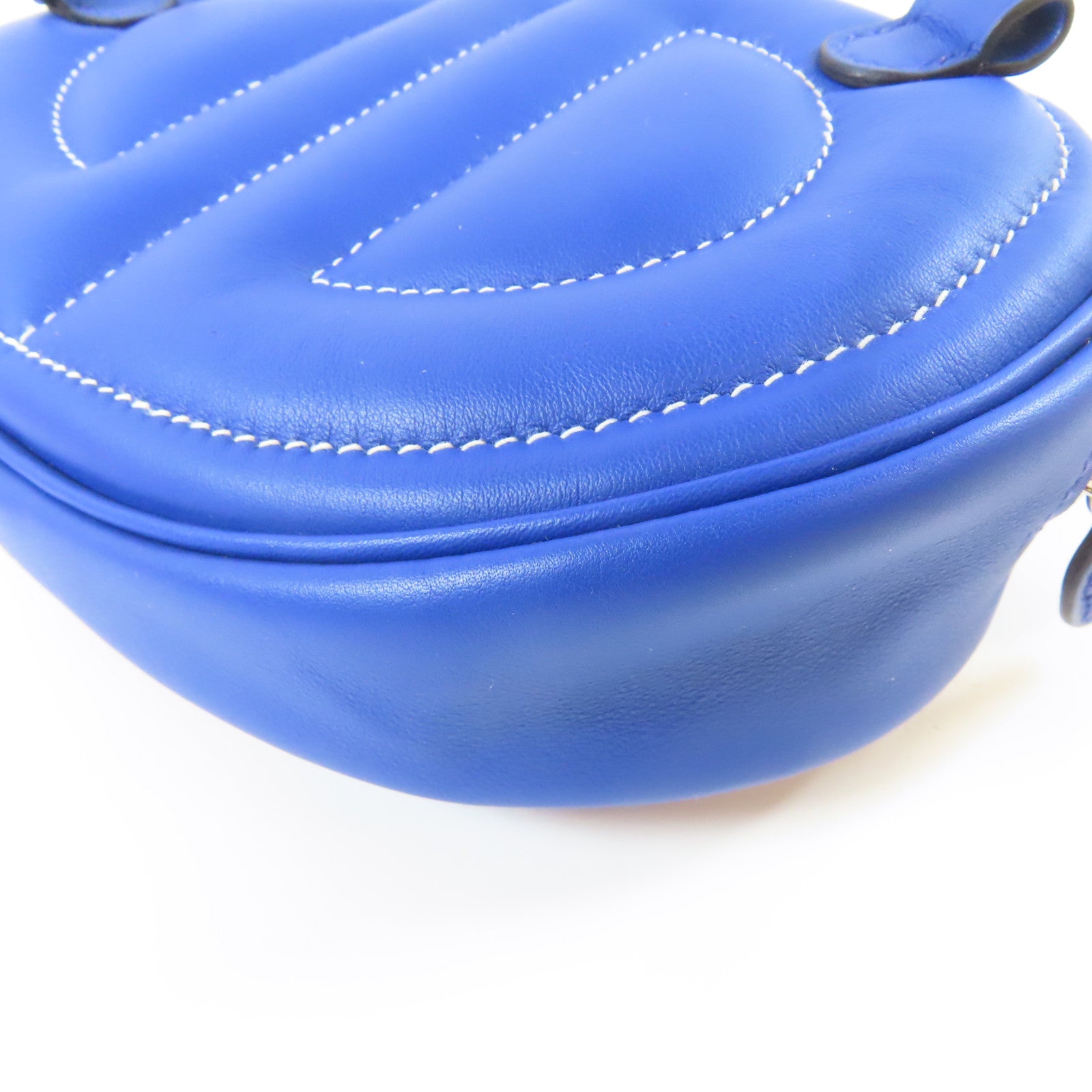 HERMES Veau Swift皮革In The Loop Belt Bag銀扣腰包藍色