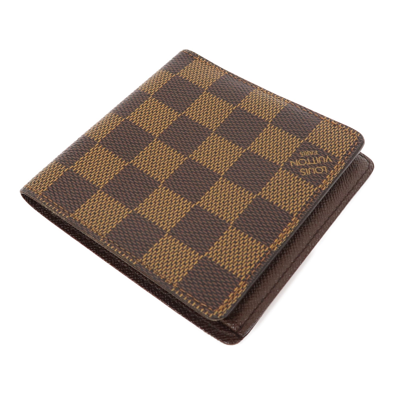 LOUIS VUITTON Damier Ebene Fold Wallet錢包啡色