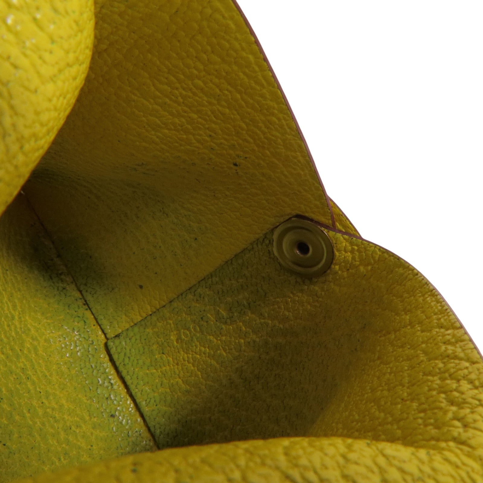 HERMES Chevre皮革Bastia銀扣零錢包