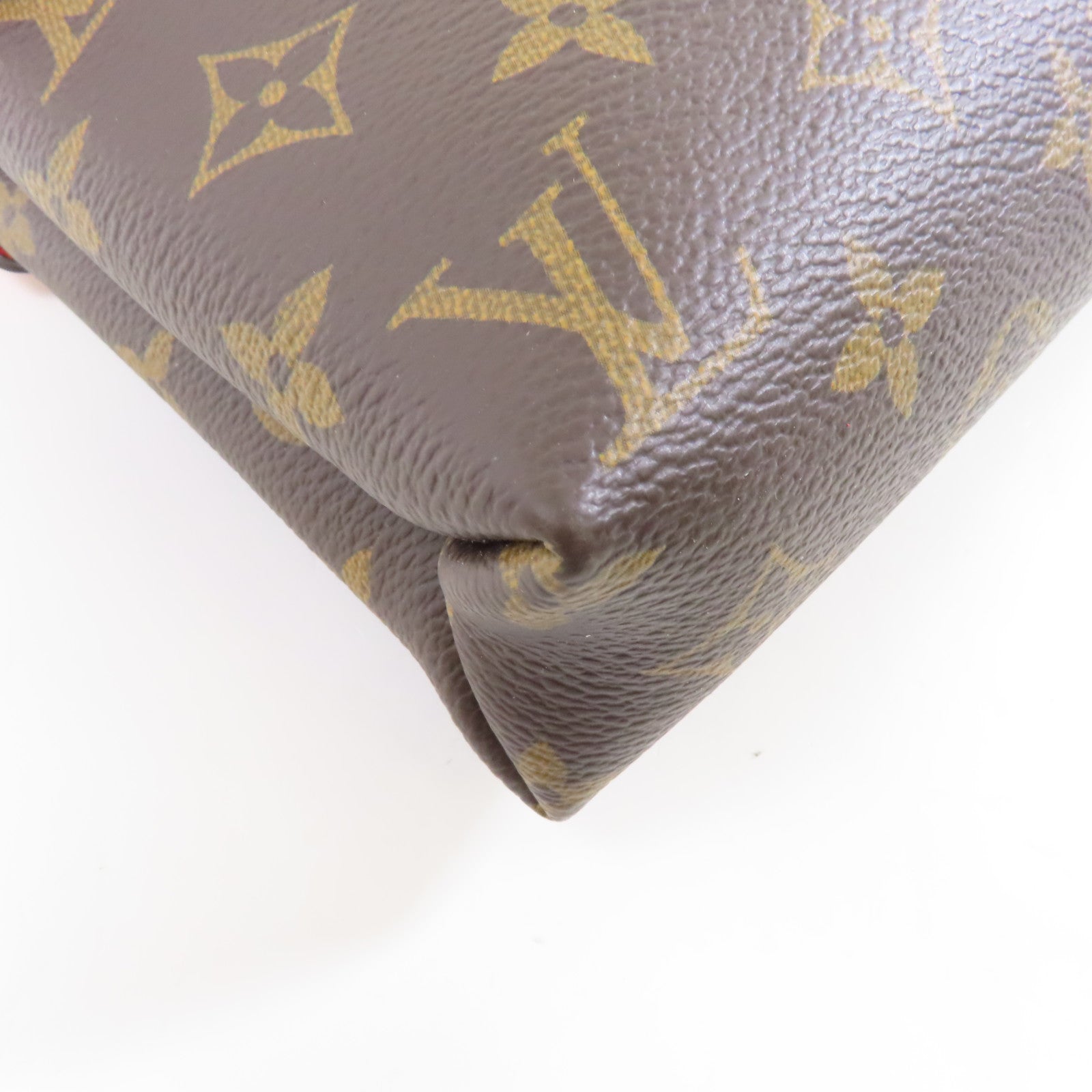 LOUIS VUITTON Monogram Locky BB金扣手挽肩背兩用袋啡色/紅色