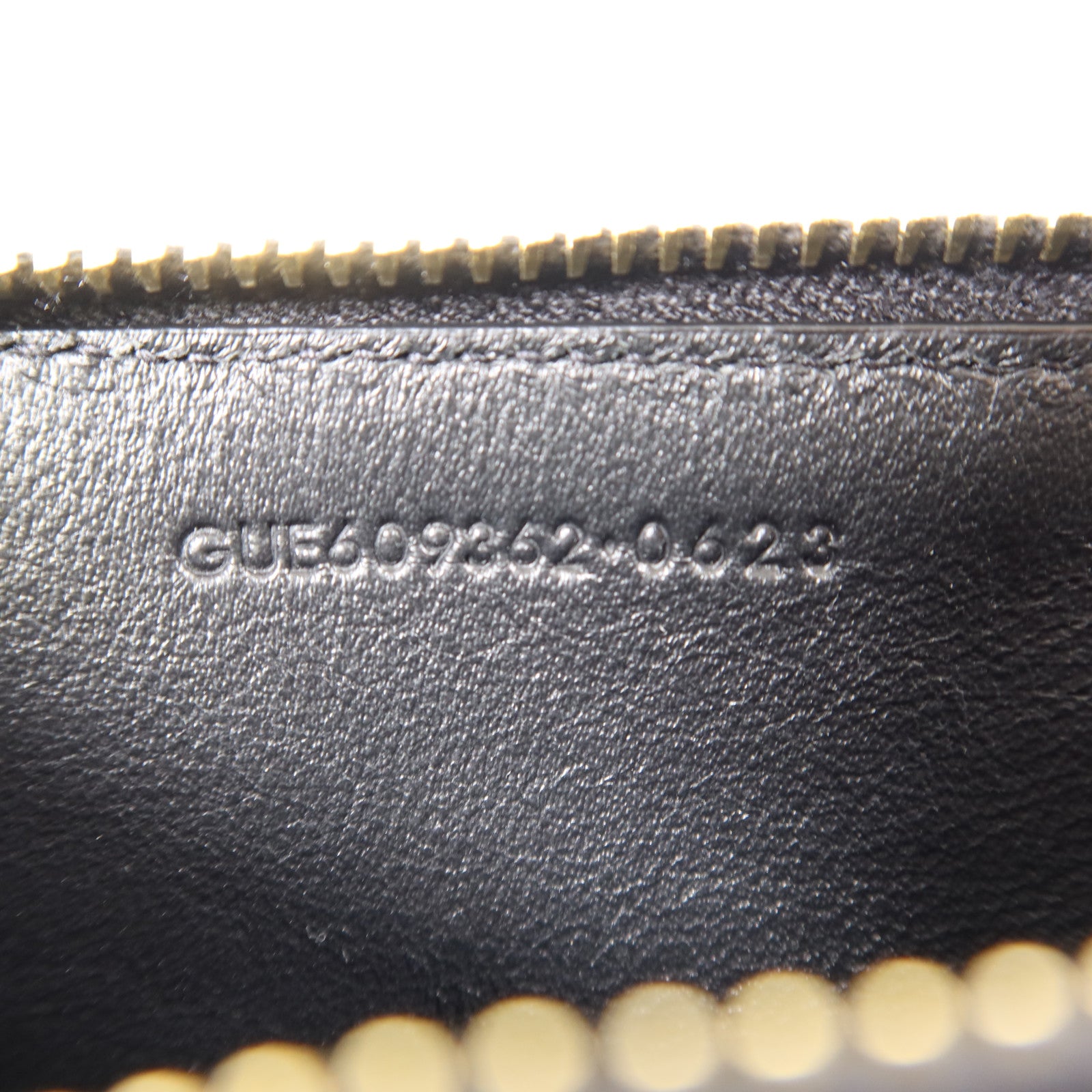 SAINT LAURENT YSL GHW Zip Card Case Leather Black 7112