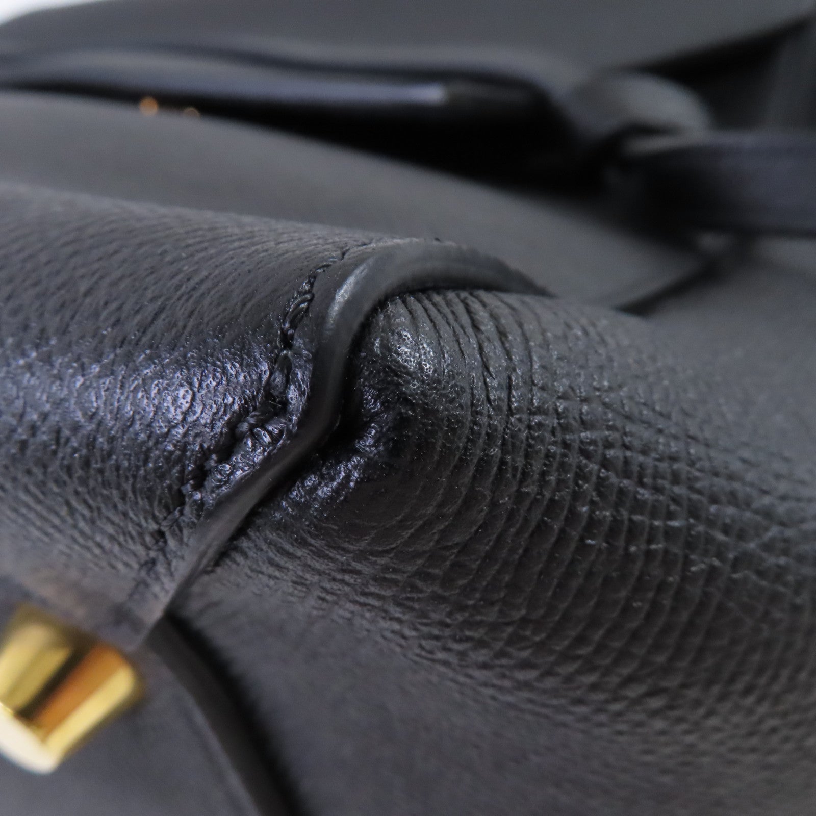 CELINE 牛皮皮革Belt Bag金扣手挽肩背兩用袋黑色
