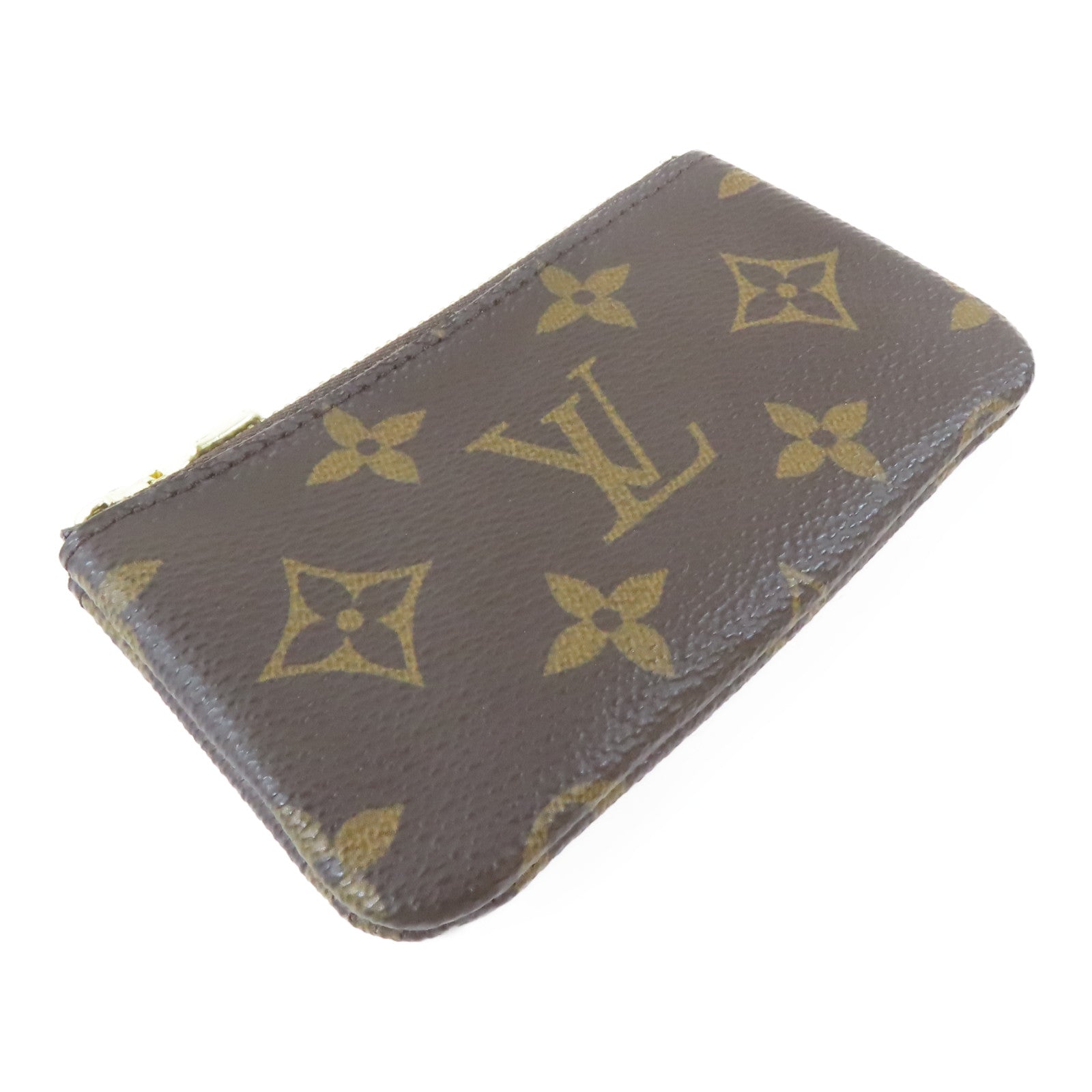 LOUIS VUITTON Monogram Coin Case金扣零錢包啡色