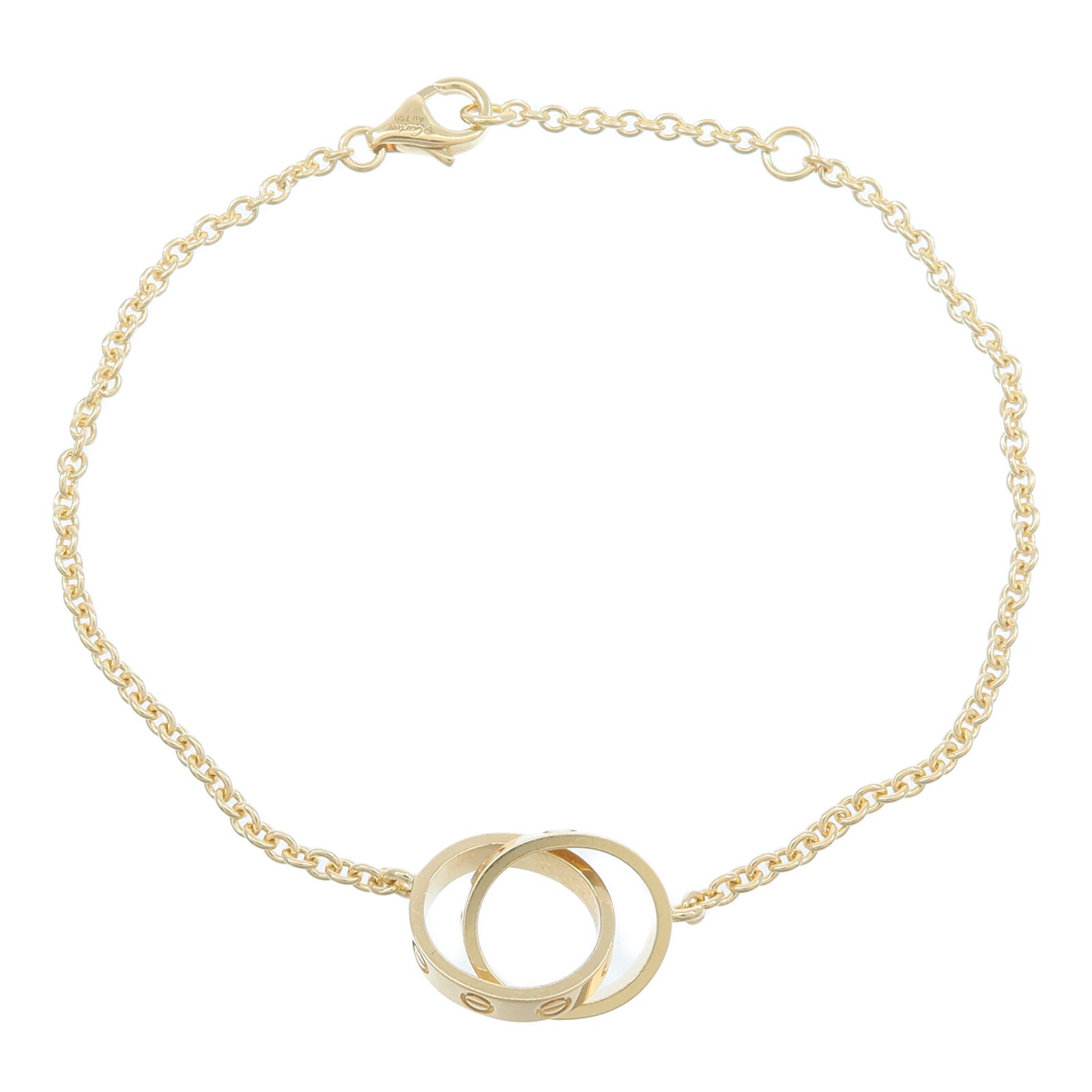 CARTIER 18K黃金Love Bracelet On Chain手鏈