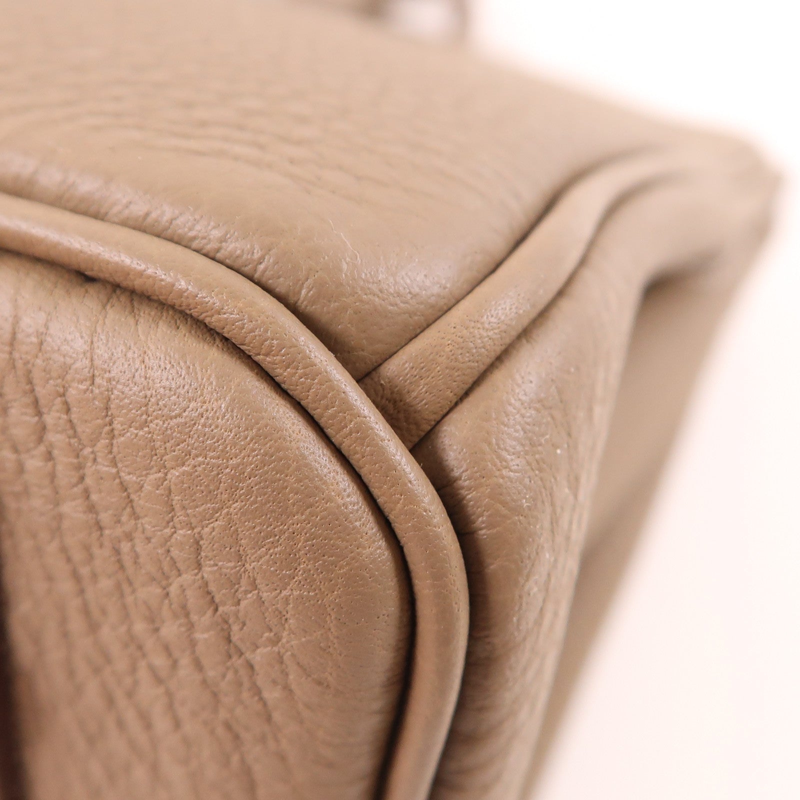 HERMES 【激減優惠】Togo皮革Birkin 25銀扣手挽袋Etoupe