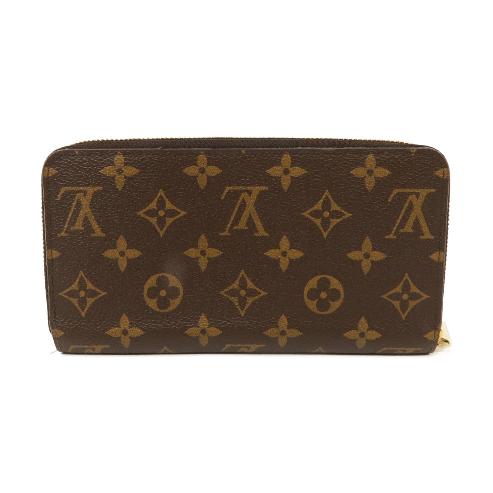 LOUIS VUITTON Monogram Zipper Long Wallet金扣圓形長錢包啡色