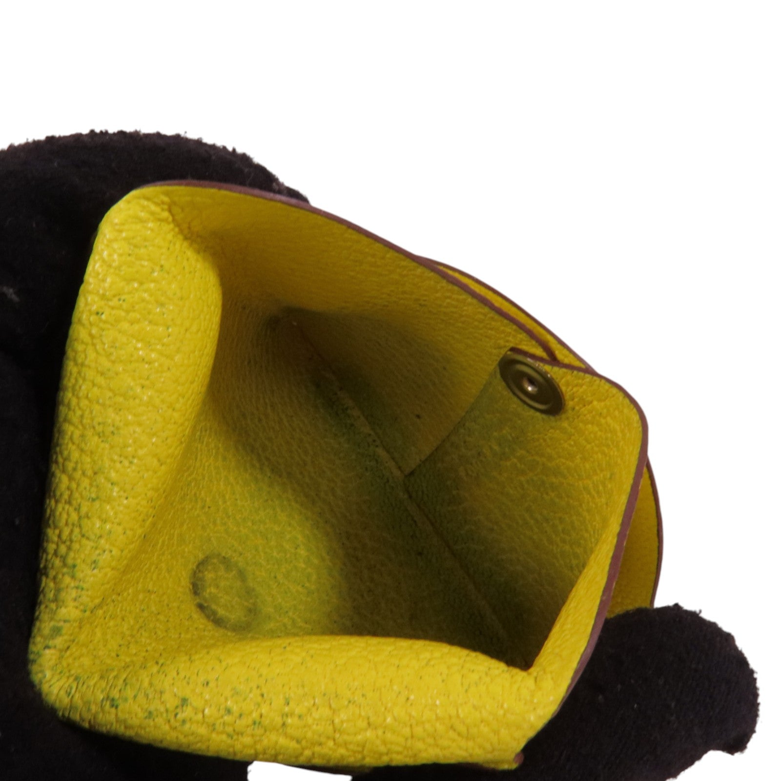 HERMES Chevre皮革Bastia銀扣零錢包