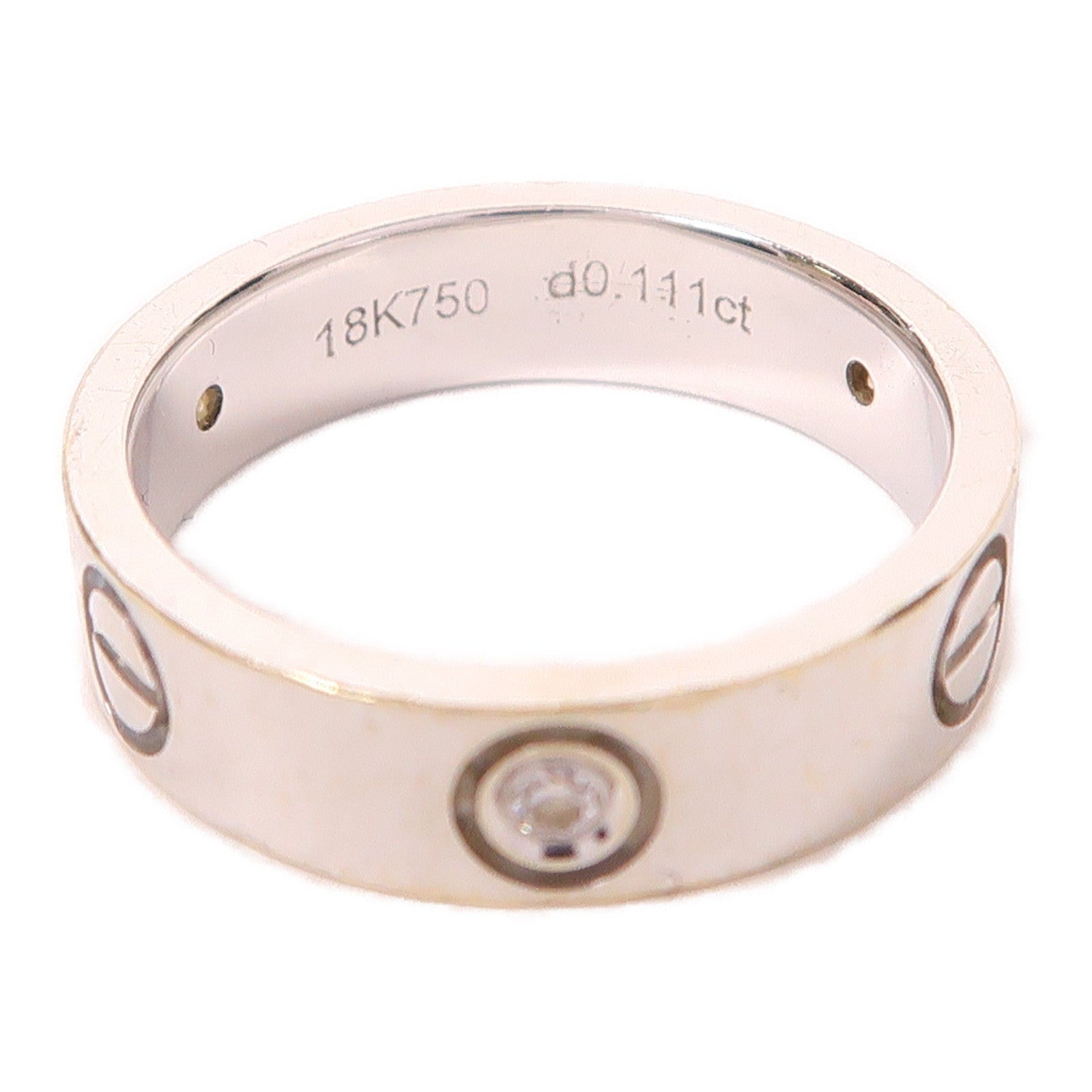 JEWELRY 18K白金Diamond Ring0.111ct鑽石戒指US#7.5