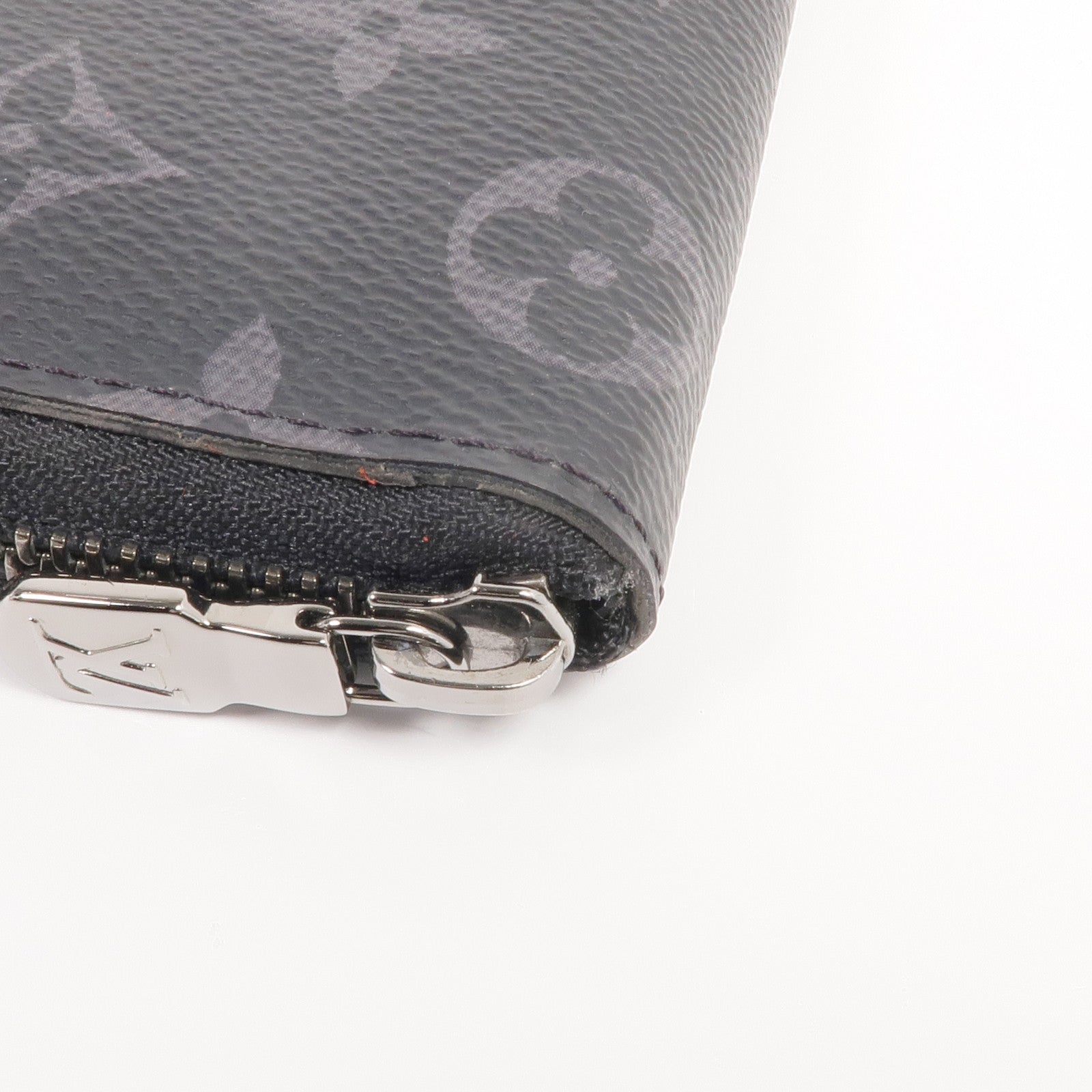 LOUIS VUITTON Monogram Eclipse Zippy Wallet Vertical銀扣長錢包