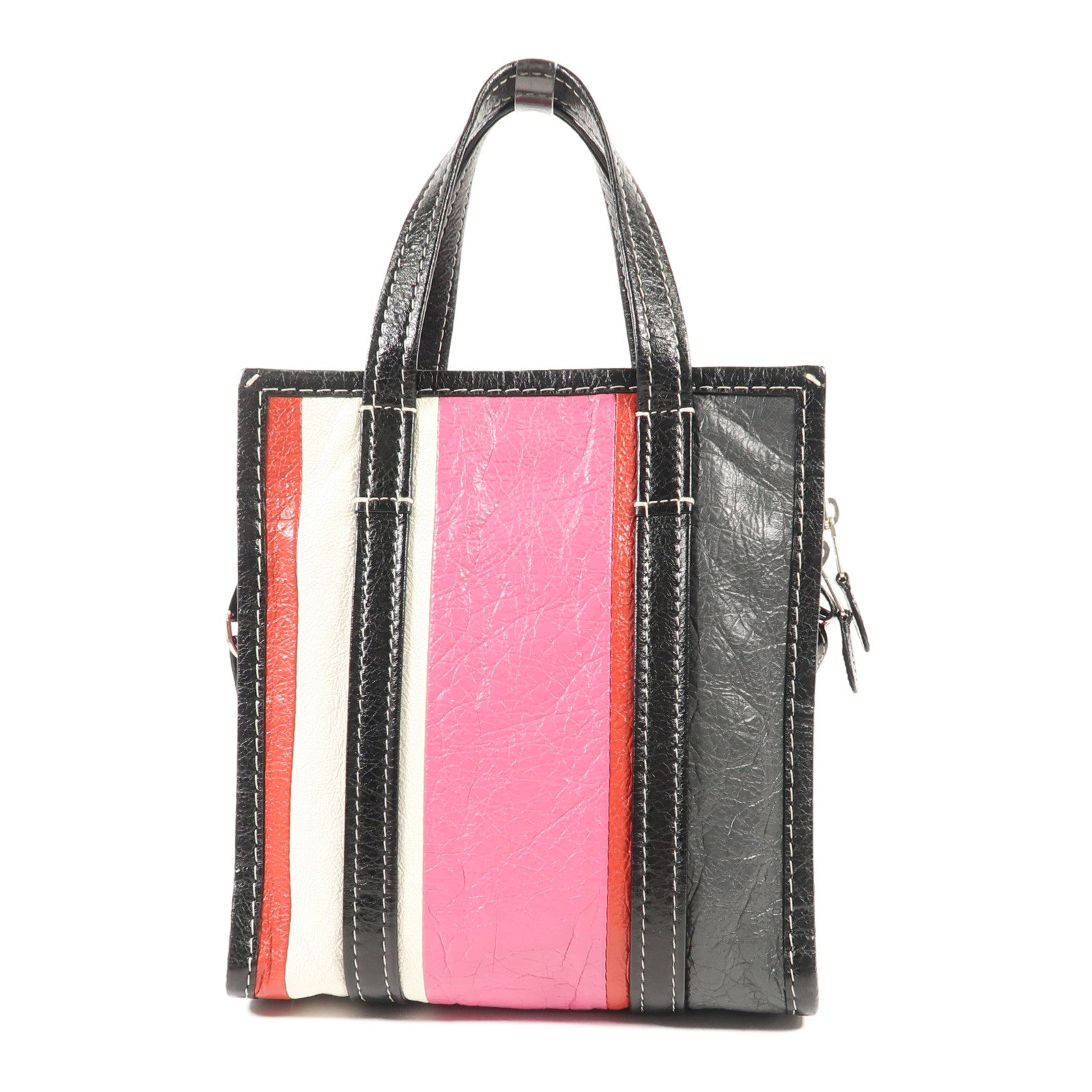 BALENCIAGA 牛皮皮革Bazzaar銀扣手挽肩背兩用袋