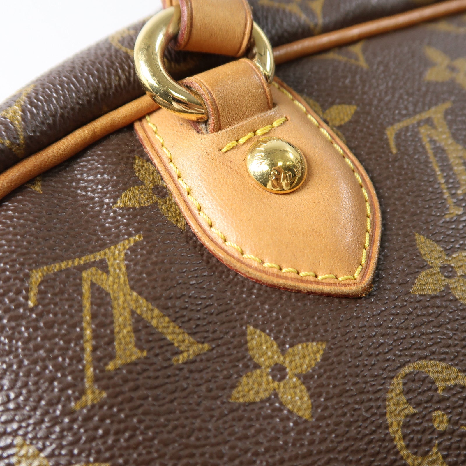 LOUIS VUITTON Monogram Montorgueil GM金扣肩背袋棕色