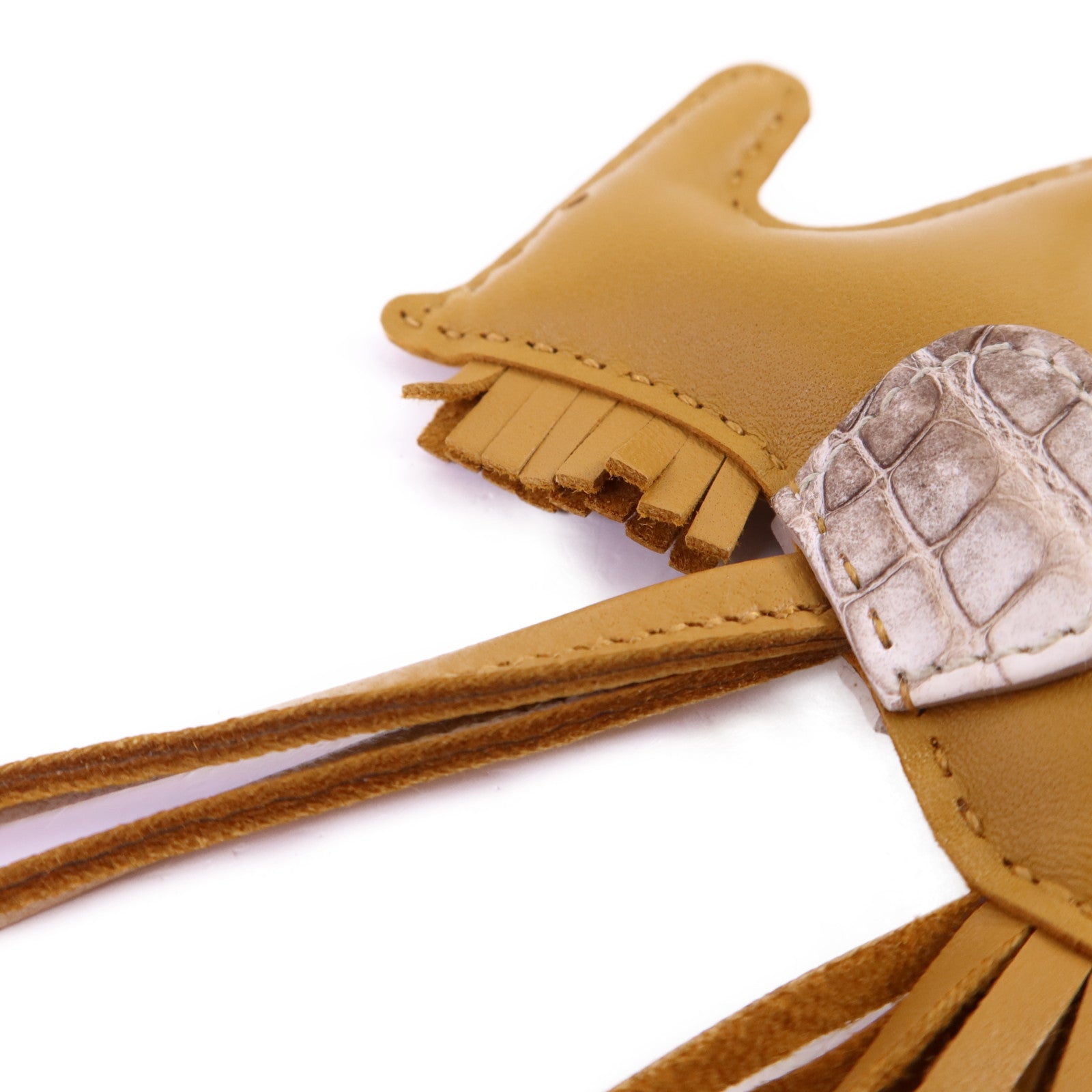 HERMES Milo/Alligator皮革Rodeo PM掛飾