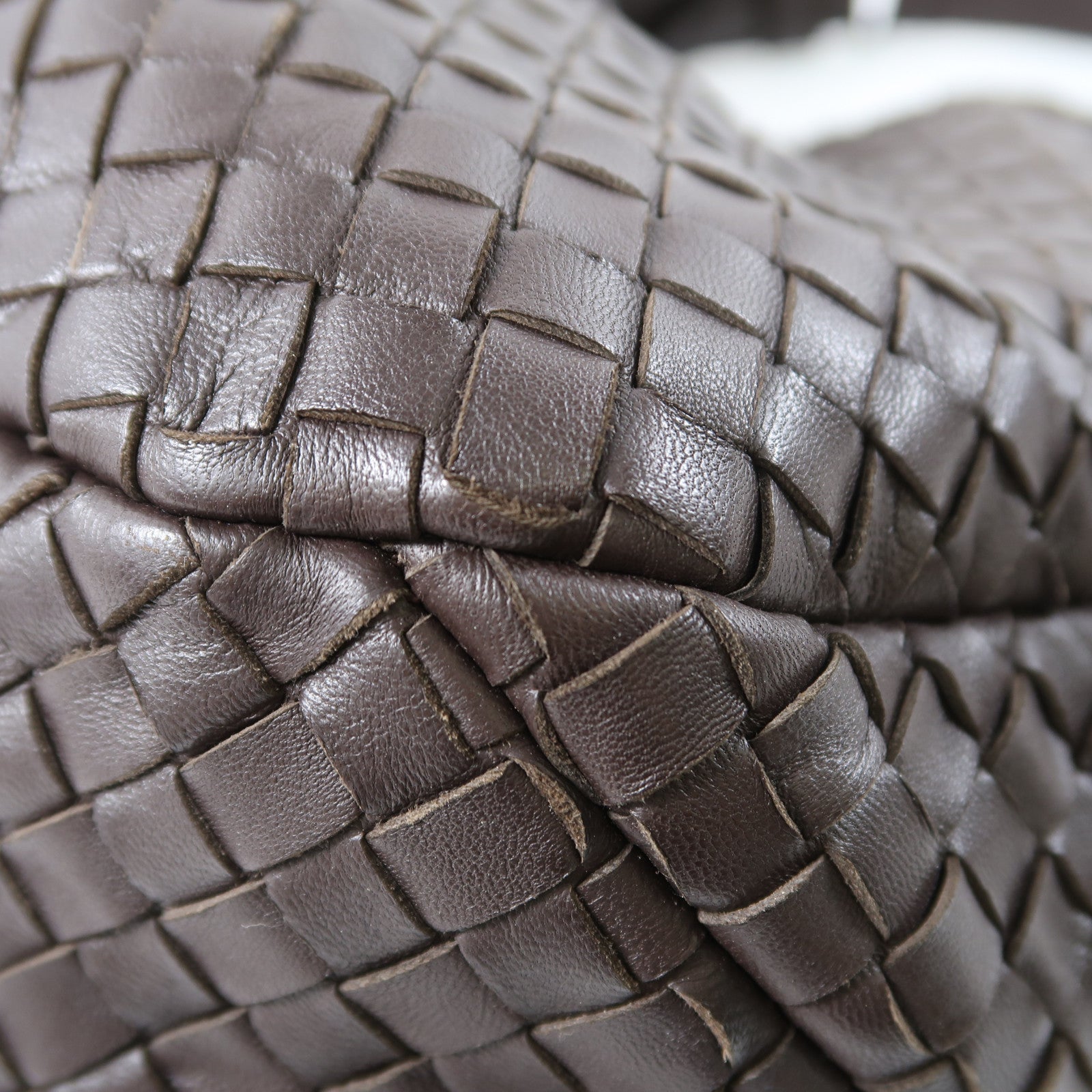 BOTTEGA VENETA 羊皮皮革Shoulder Bag肩背袋啡色