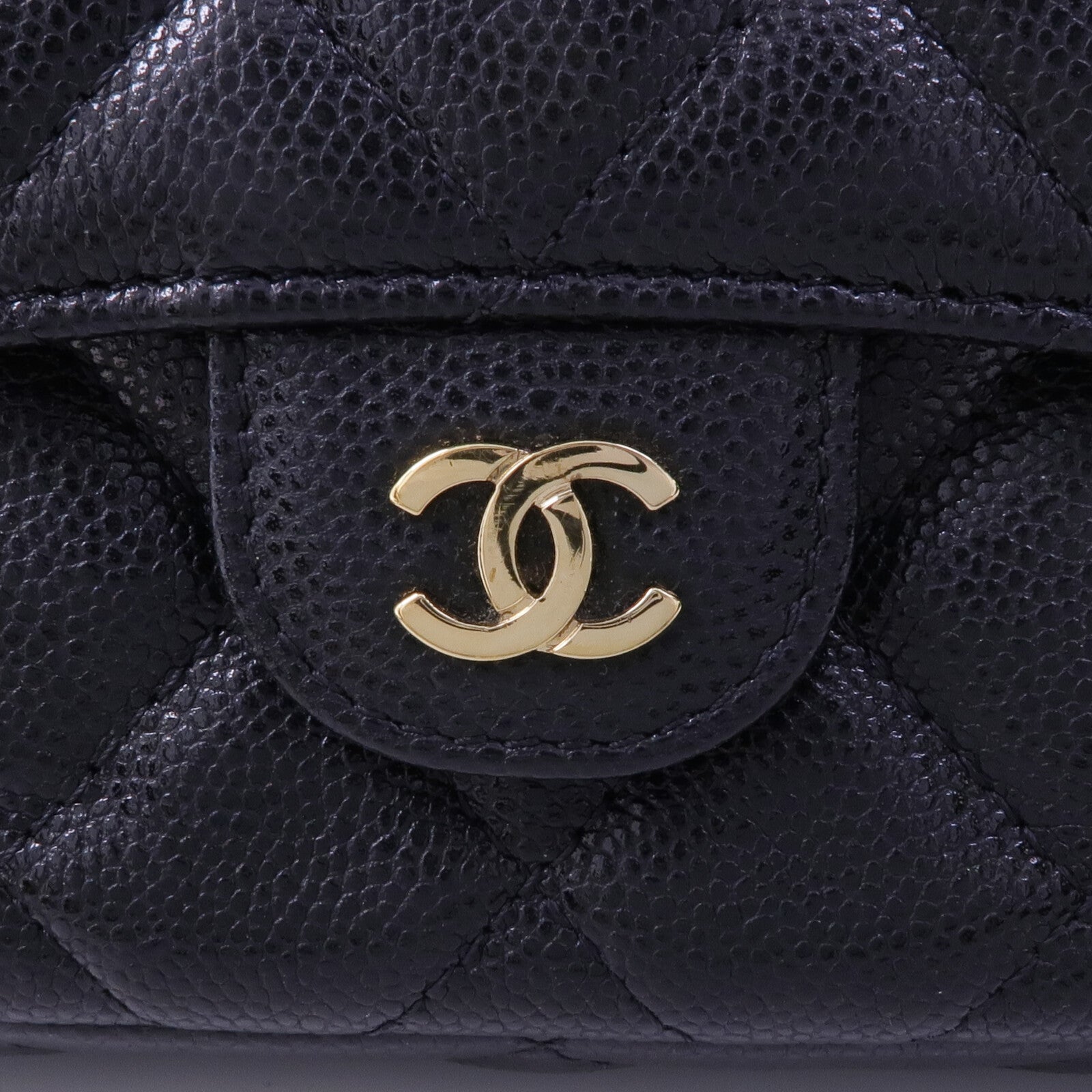 CHANEL 牛皮皮革Chain Shoulder金扣鏈帶肩背袋